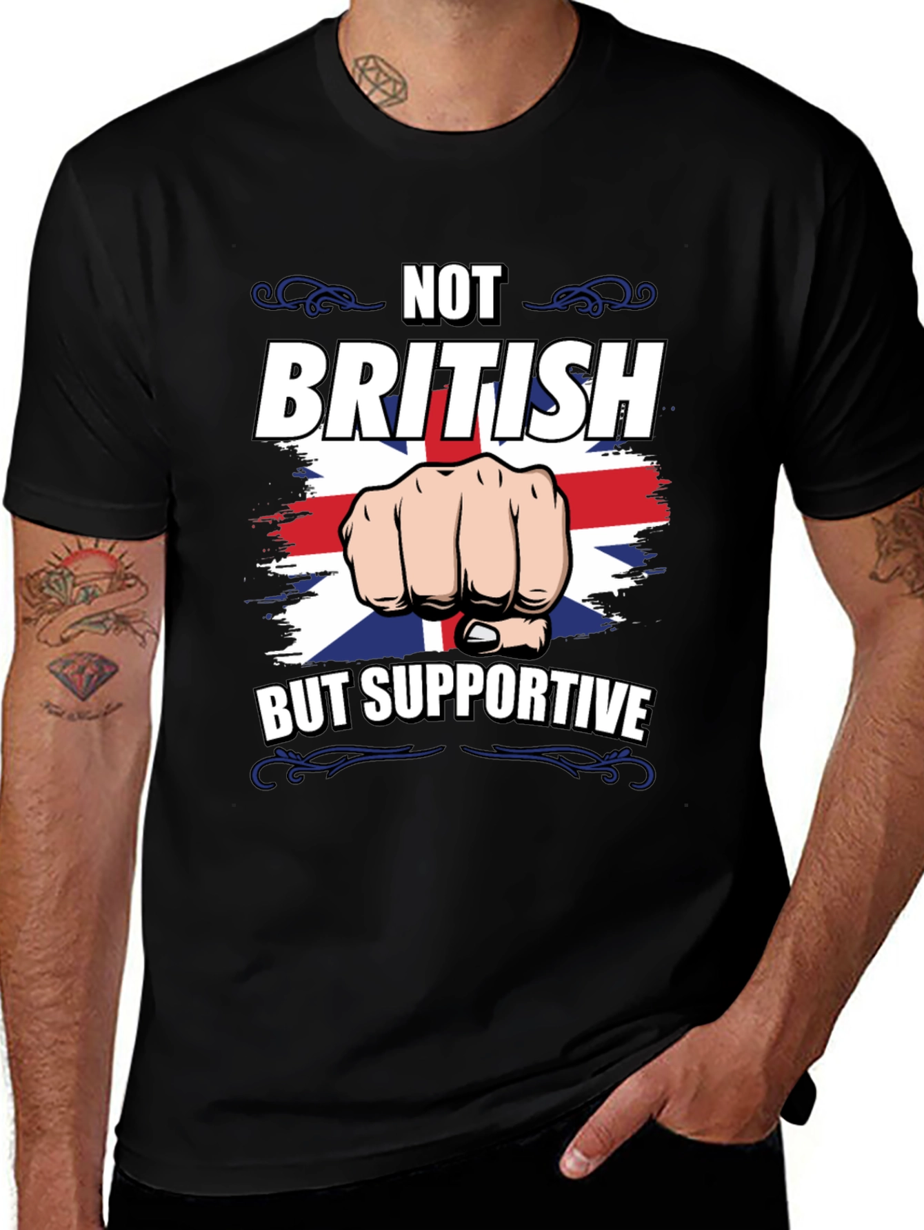 Variant 7 of Not British But Supportive Graphic Tee