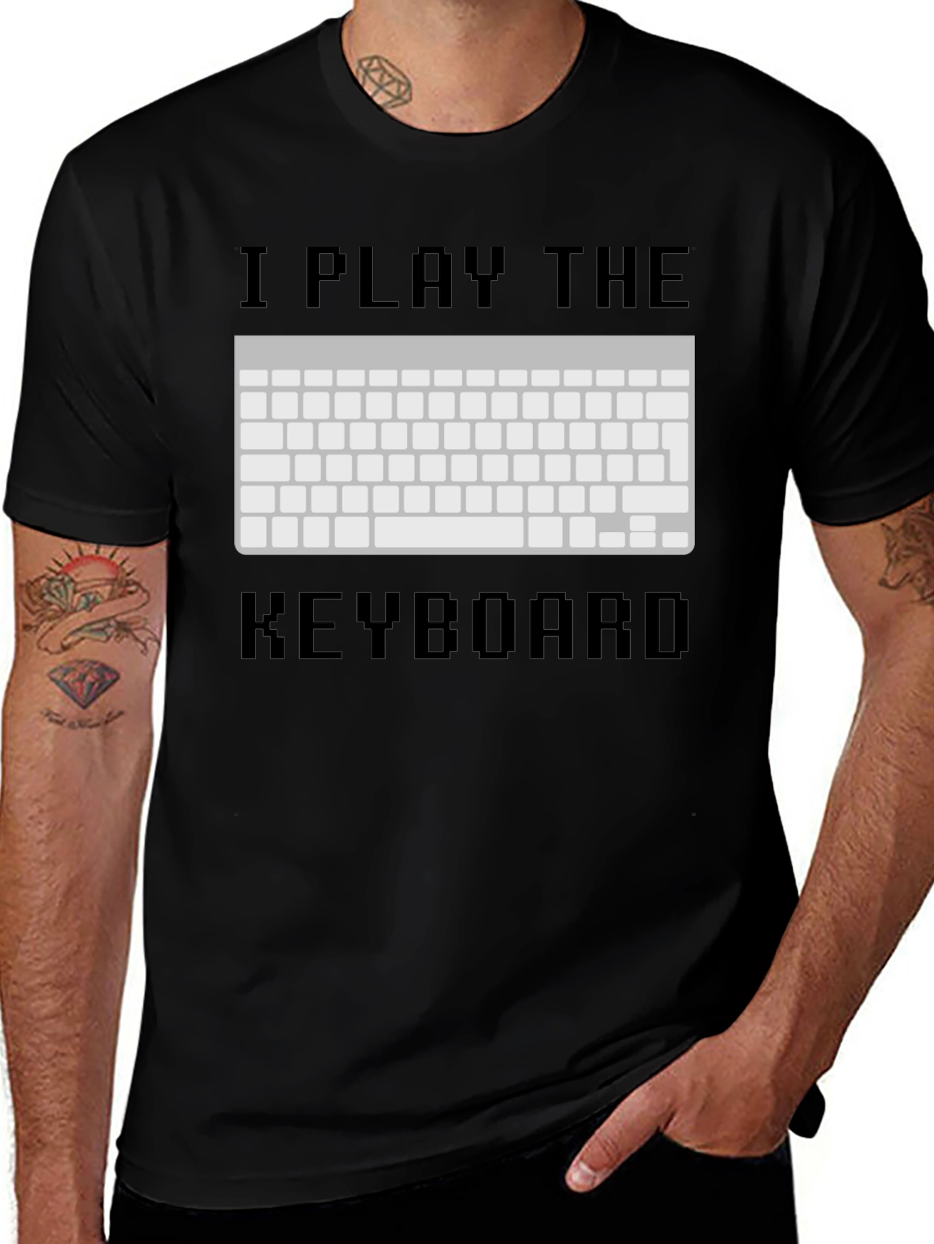 Variant 4 of I Play The Keyboard T-Shirt - Gamer Tee