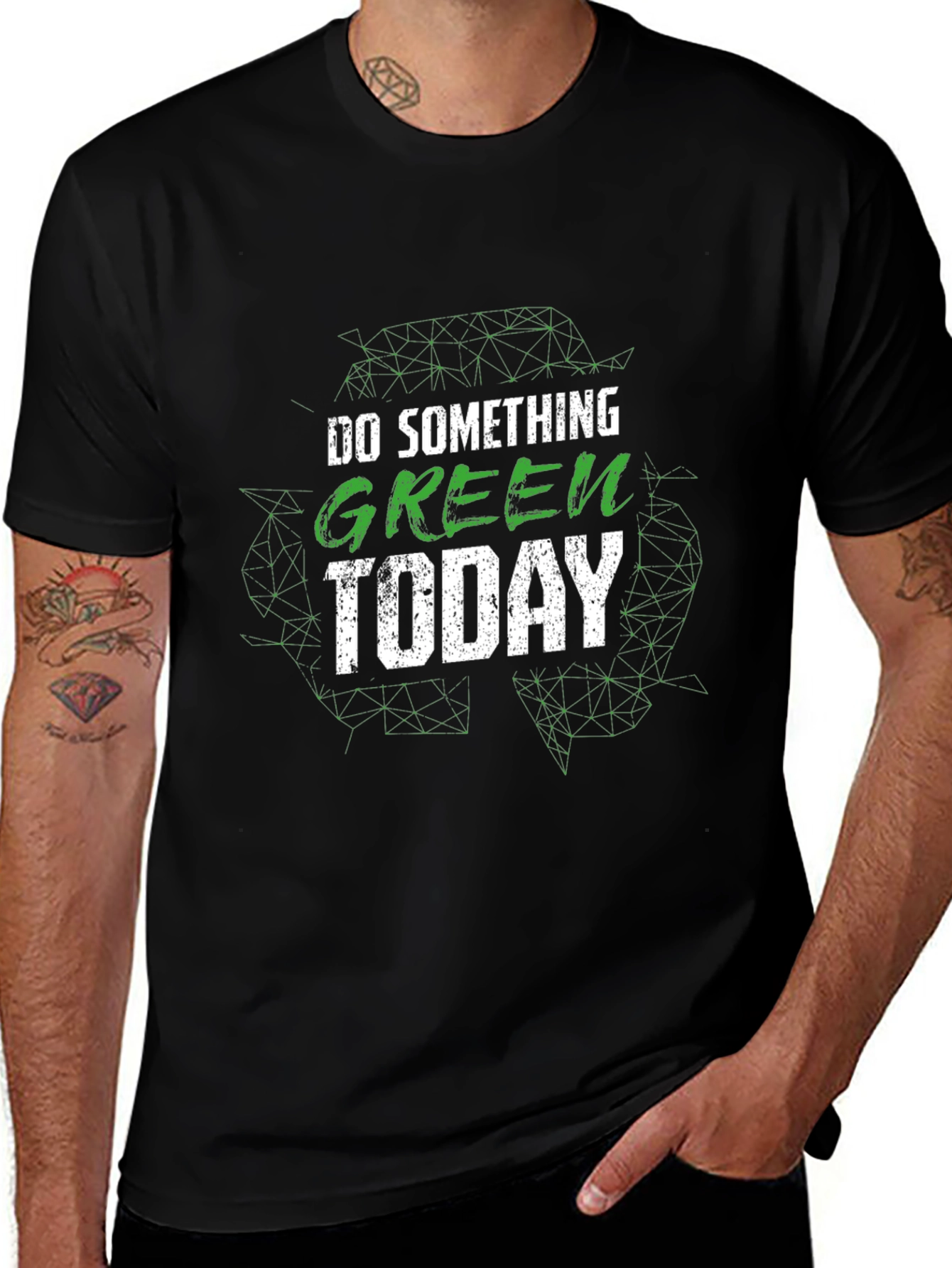 Variant 23 of Eco-Friendly Tee: Do Something Green Today!
