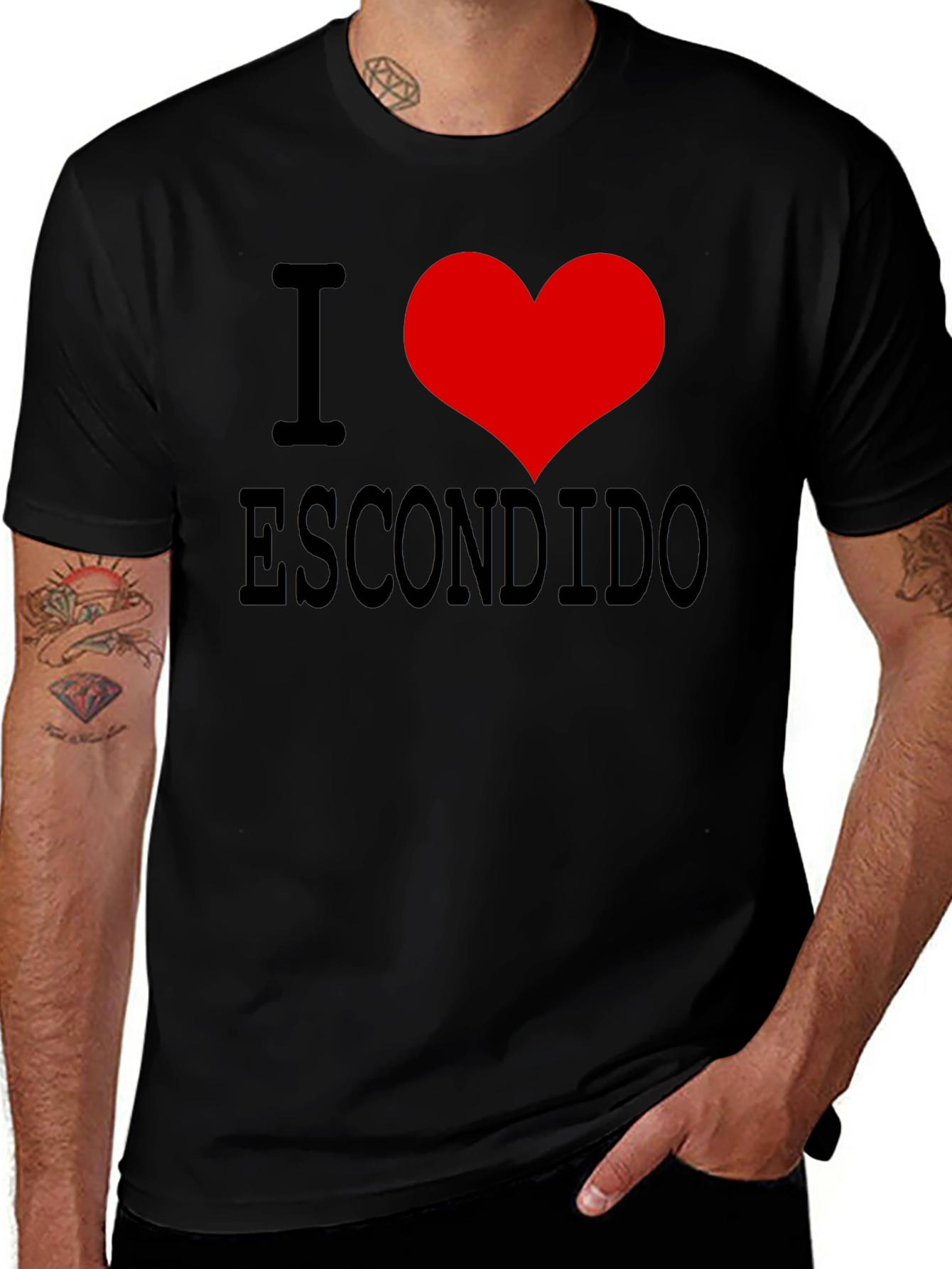 Variant 24 of I Love Escondido Black T-Shirt