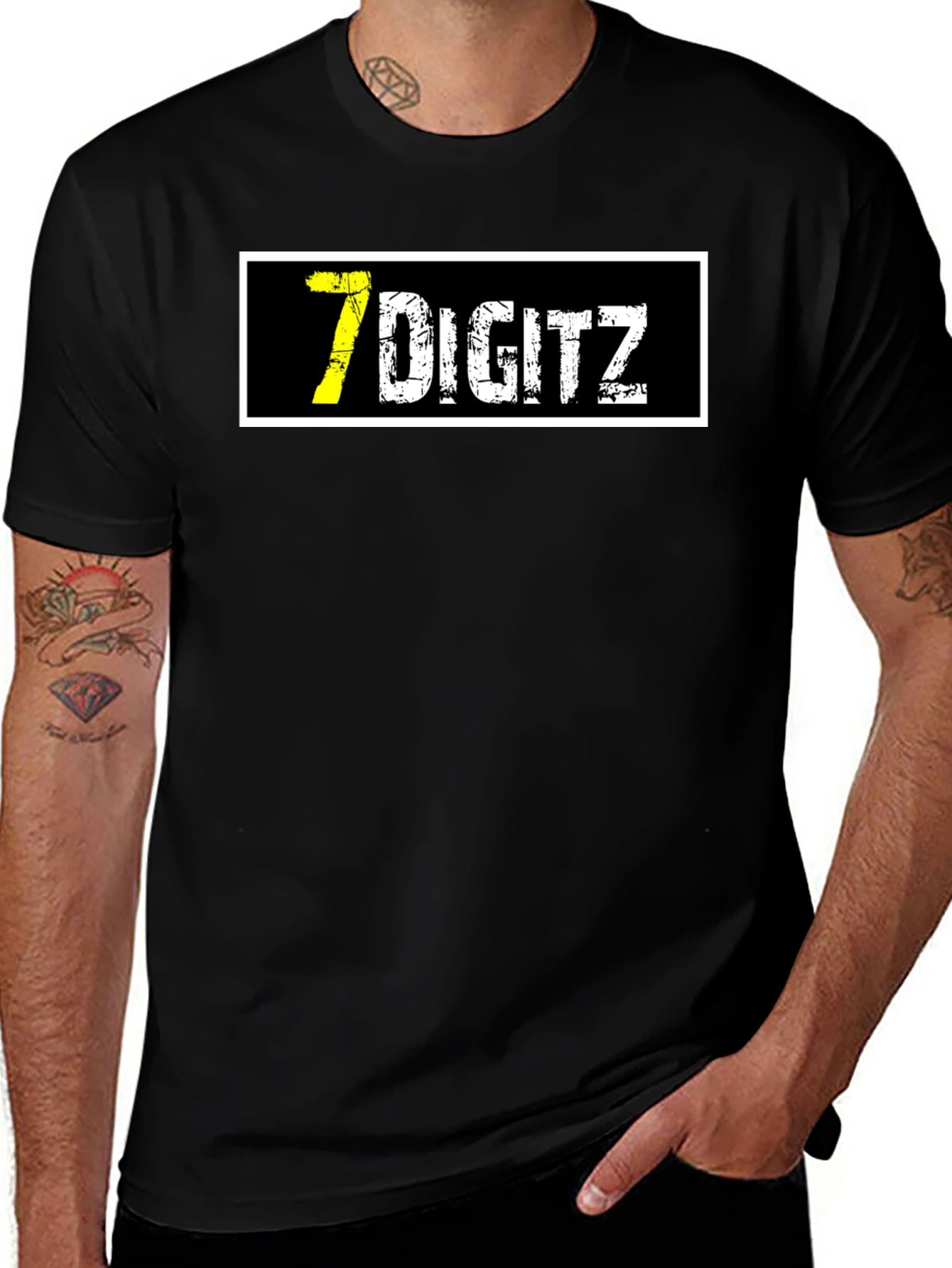 Variant 17 of 7 Digitz Graphic T-Shirt - Black