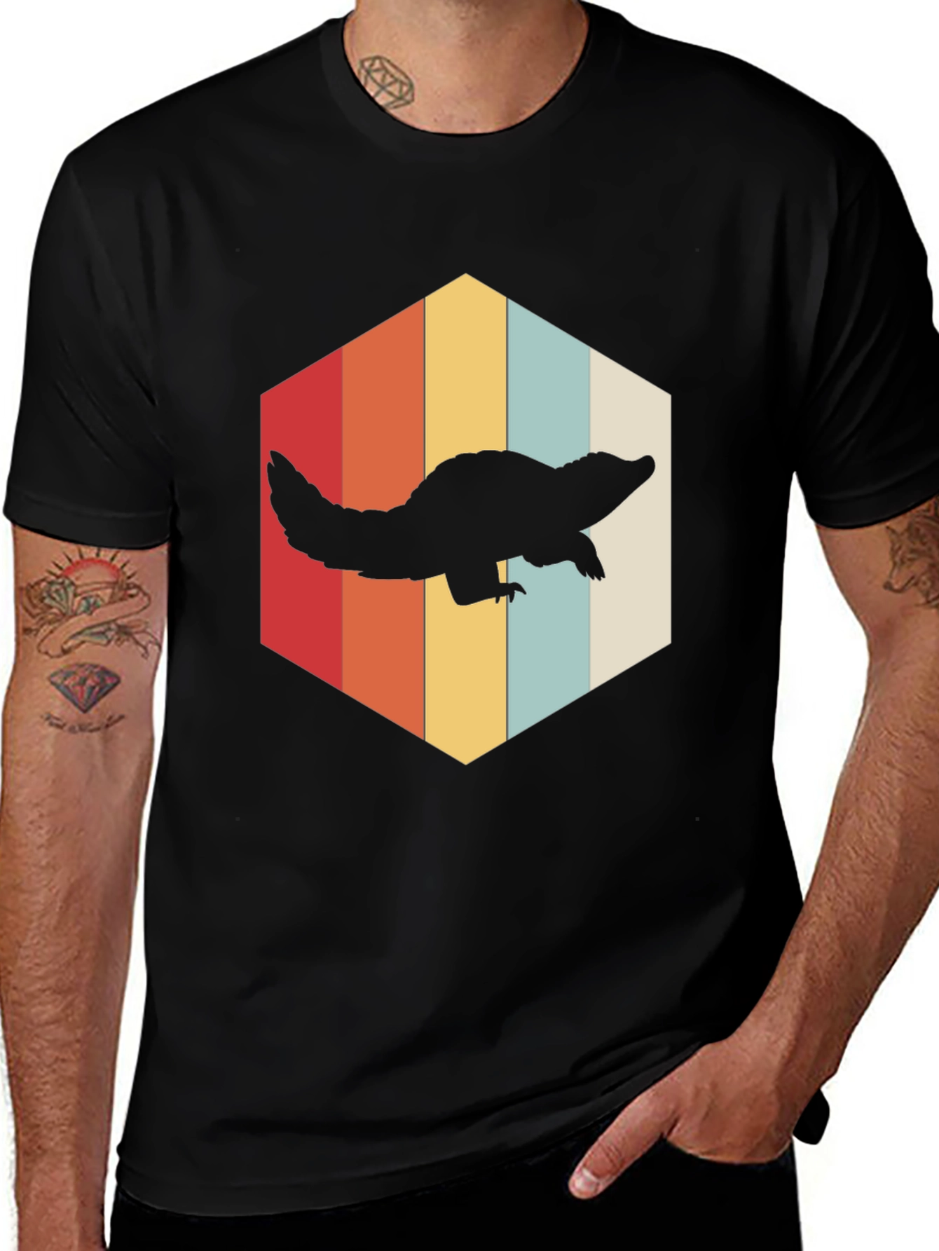 Variant 26 of Retro Echidna T-Shirt - Cool Australian Animal Tee