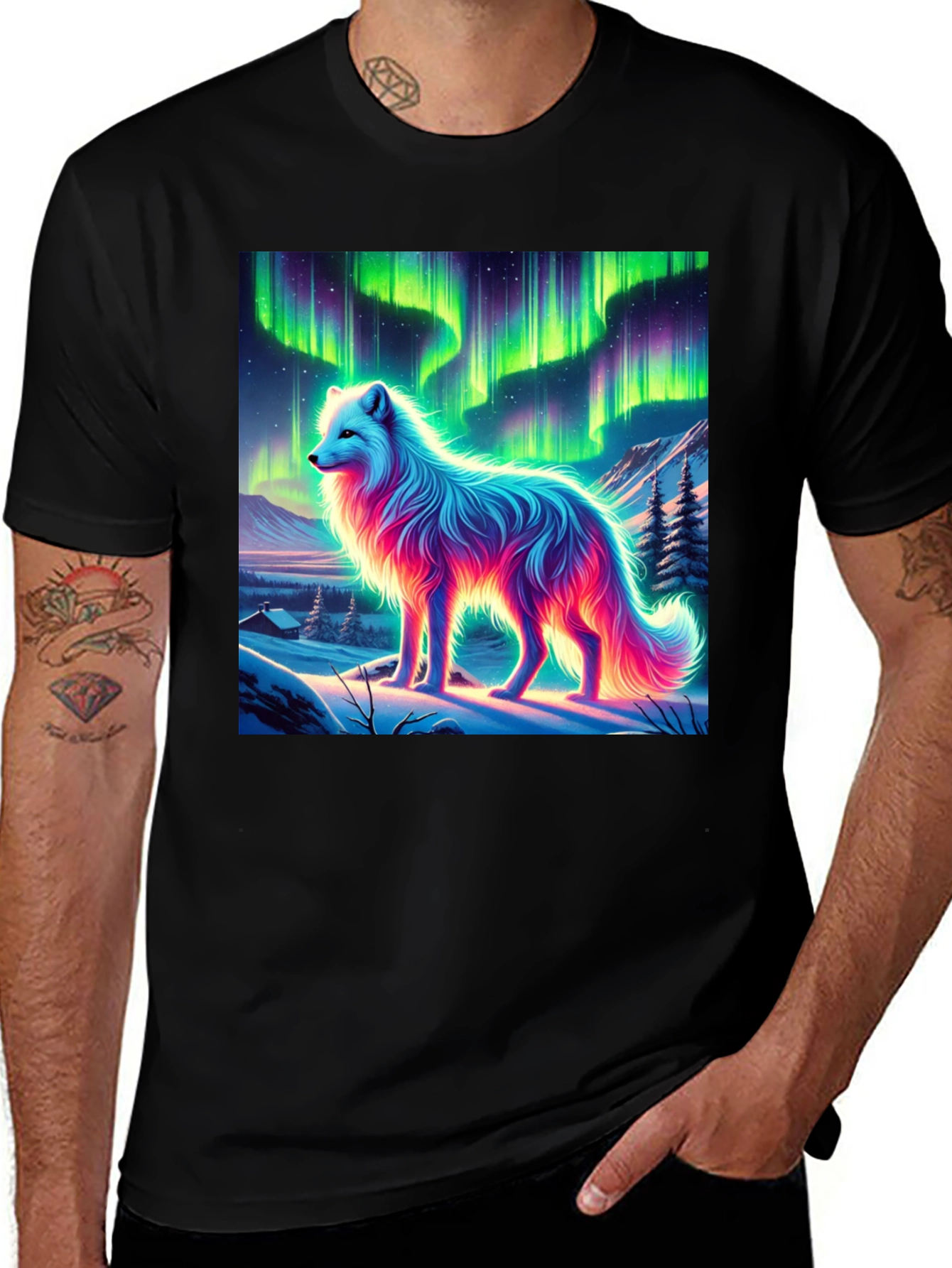 Variant 20 of Aurora Fox Graphic Tee