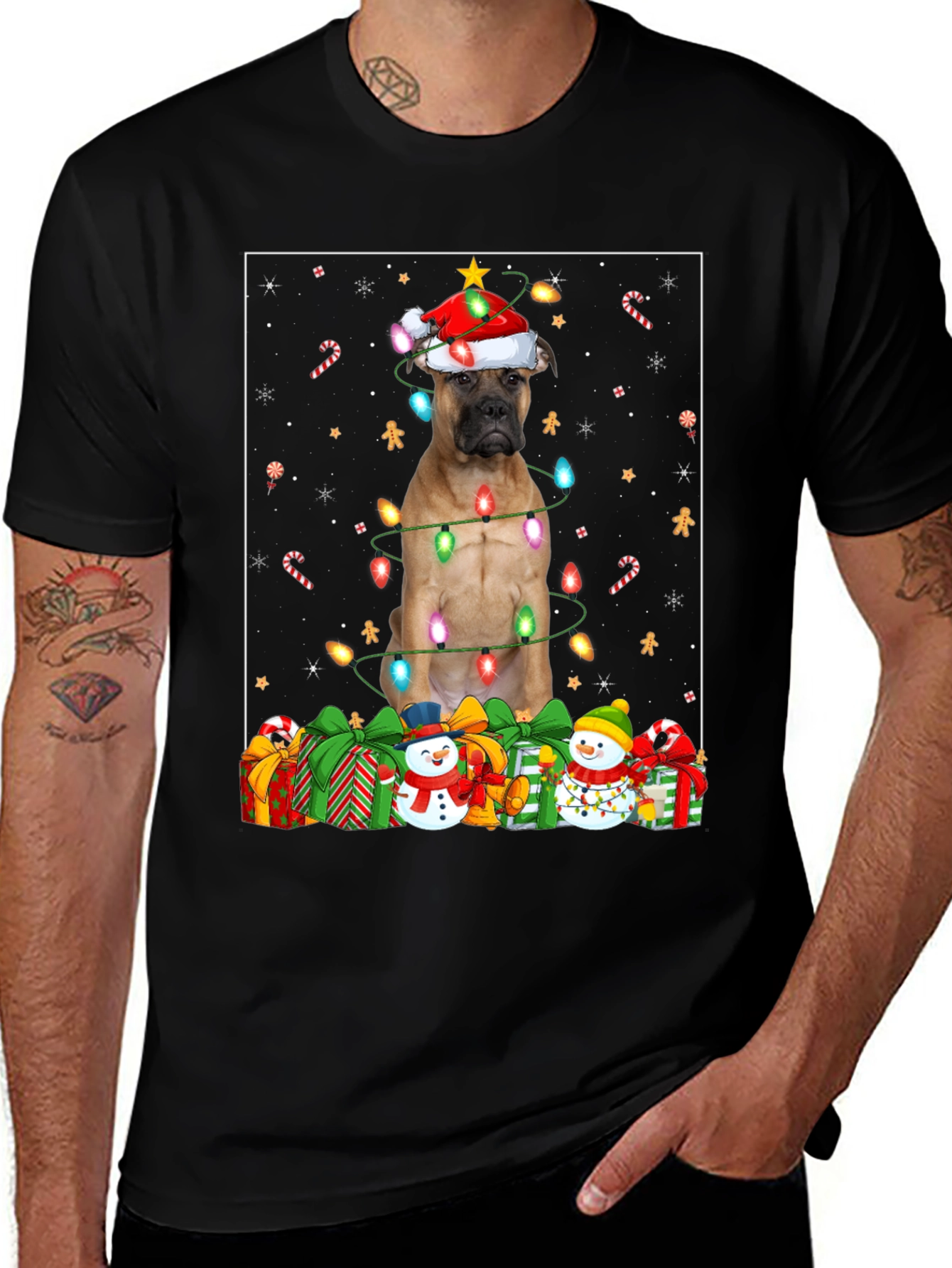Variant 13 of Christmas Dog T-Shirt - Holiday Graphic Tee