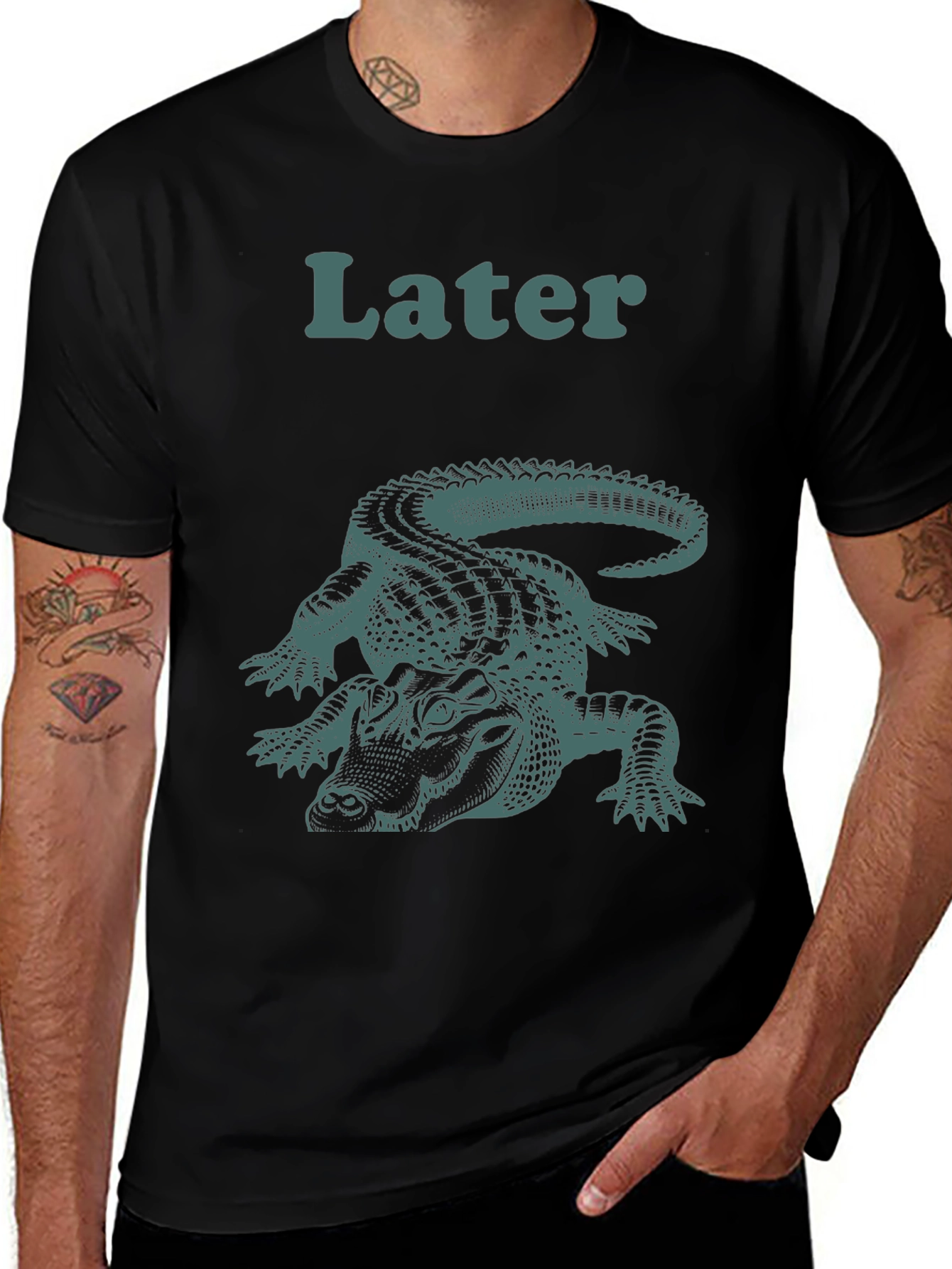 Variant 9 of Alligator Later T-Shirt - Funny Graphic Tee