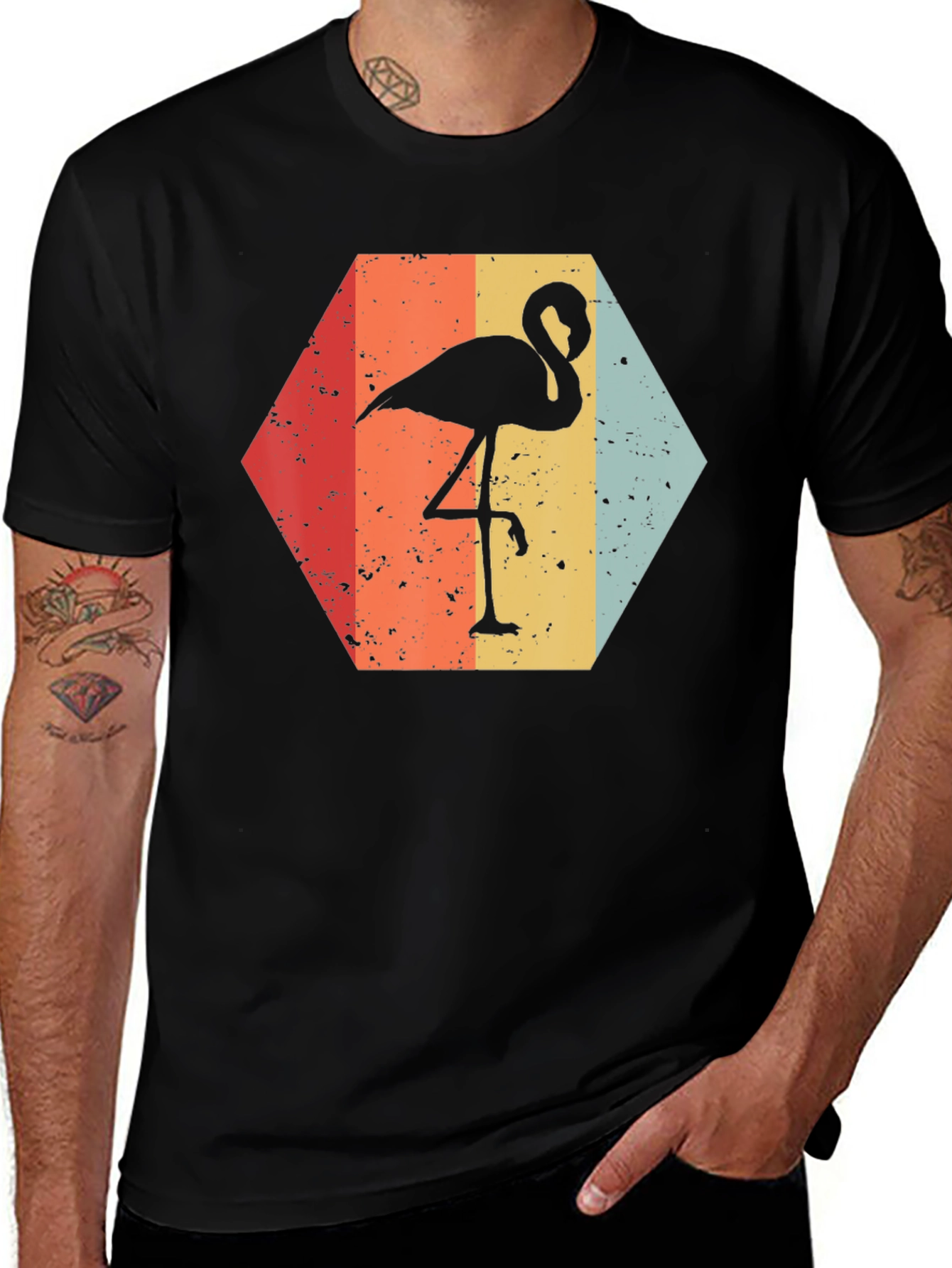 Variant 27 of Retro Flamingo T-Shirt - Unique Graphic Tee