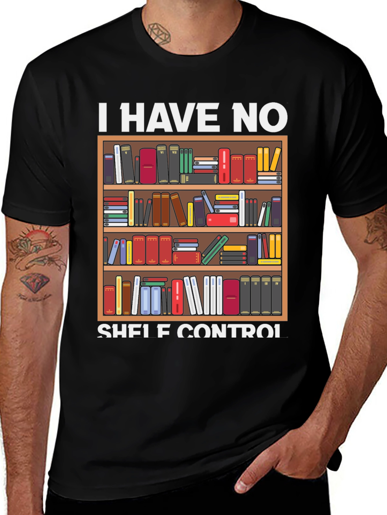 I Have No Shelf Control T-Shirt Book Lover Reader Gift