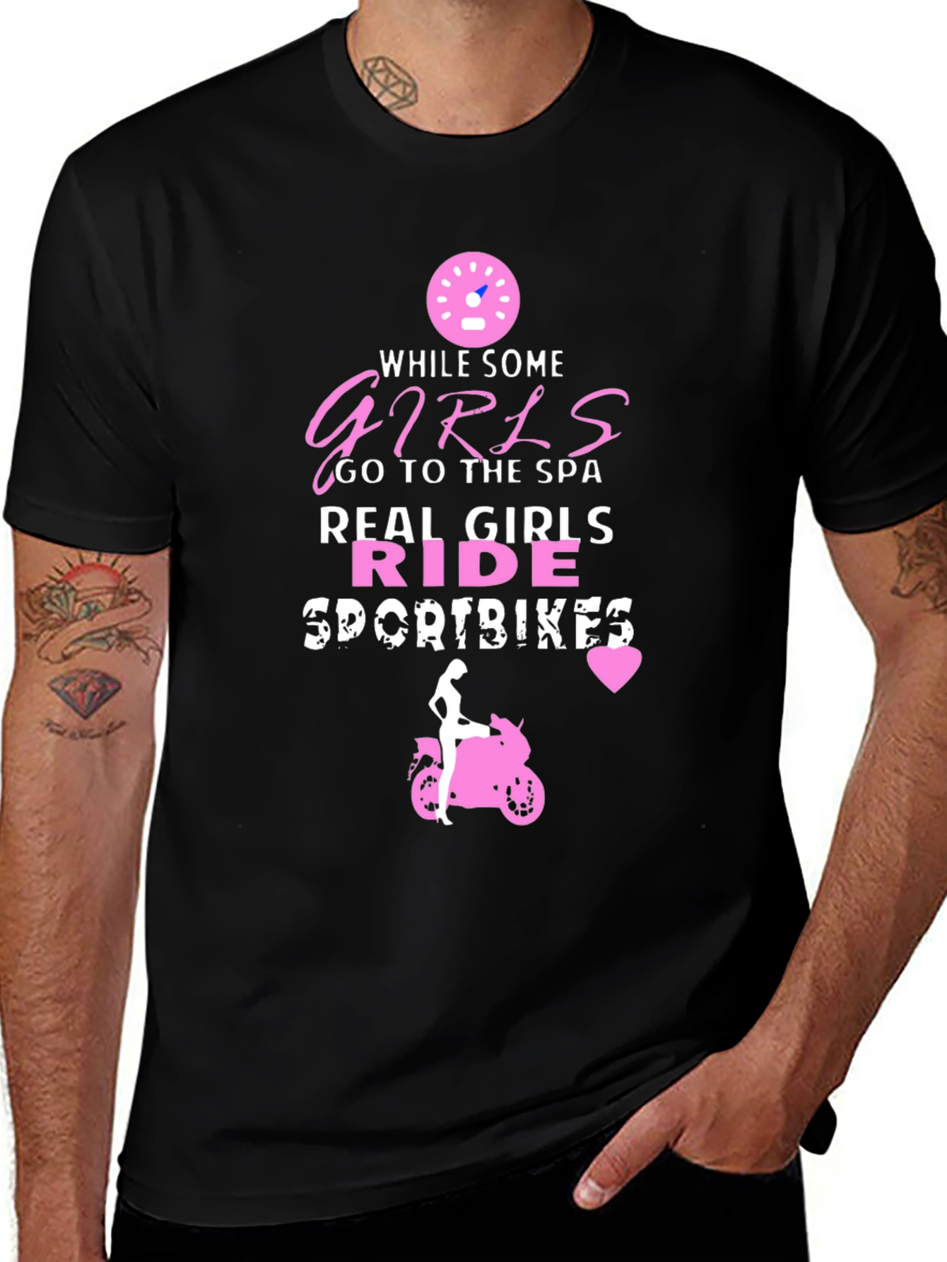 Variant 26 of Real Girls Ride Sportbikes - Novelty Graphic Tee