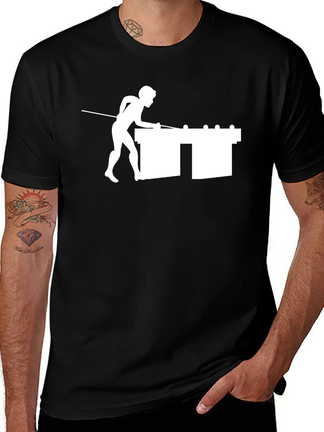 Variant 20 of Pool Player Graphic T-Shirt - Classic Black Tee