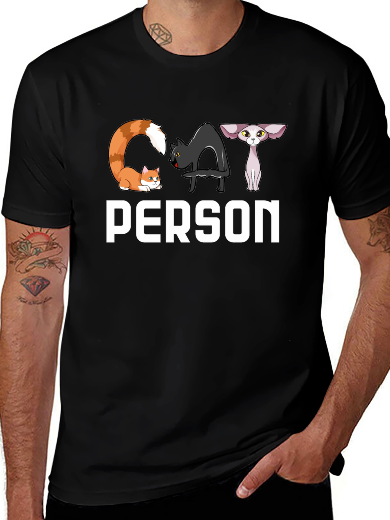 Variant 30 of Cat Person T-Shirt - Novelty Design