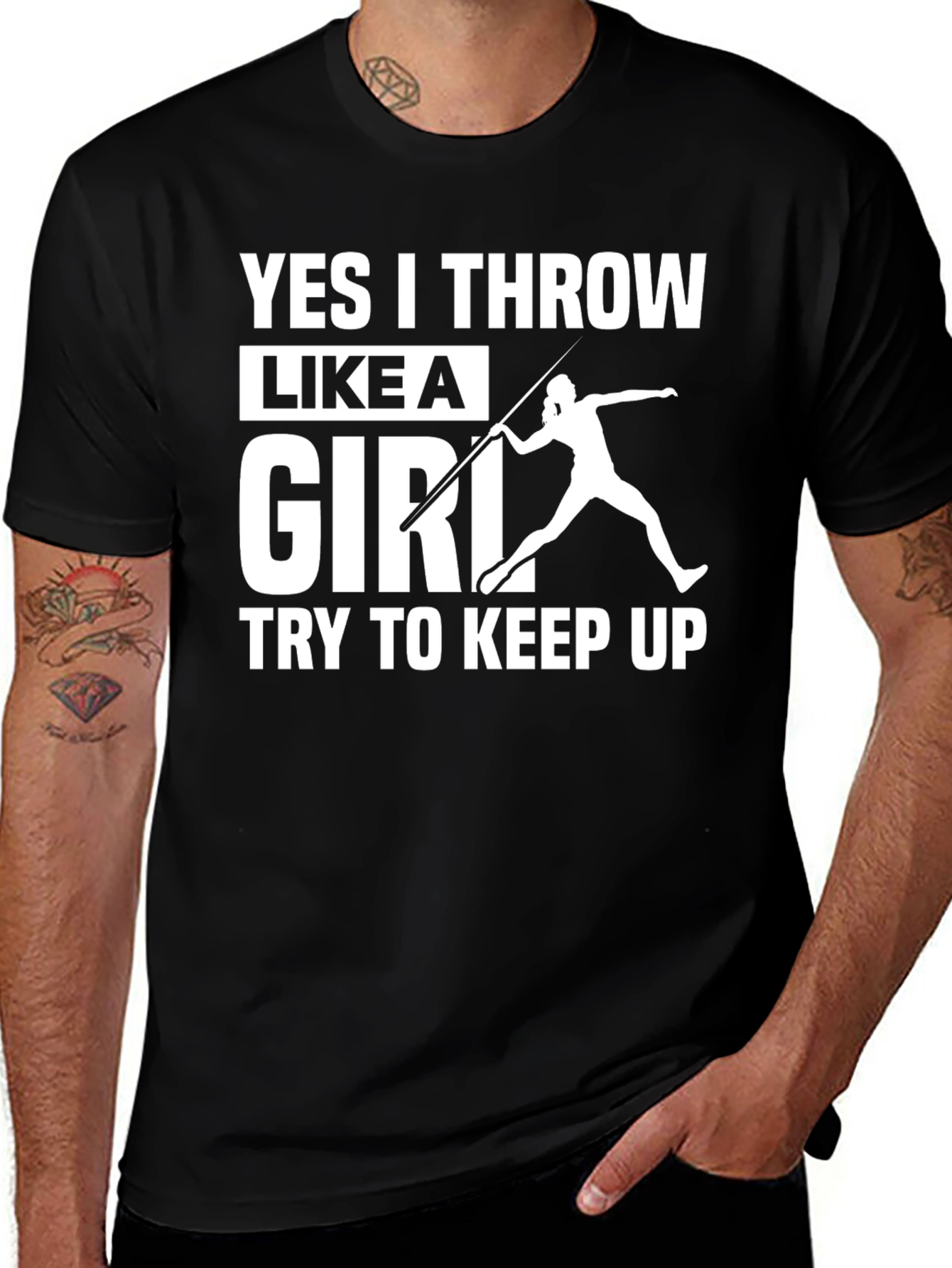 Variant 19 of Yes I Throw Like A Girl T-Shirt
