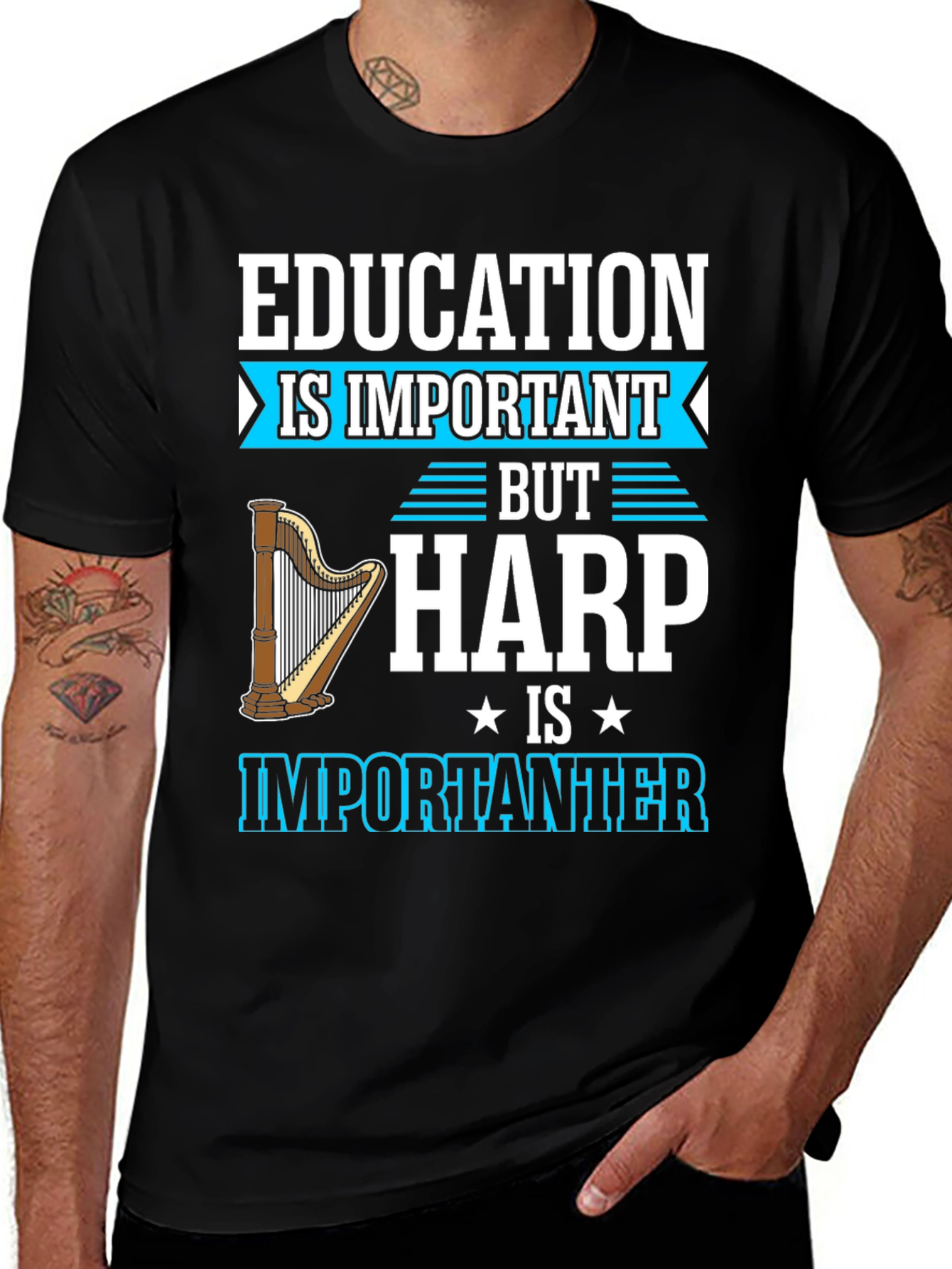 Variant 12 of Education Important, Harp Importanter T-Shirt
