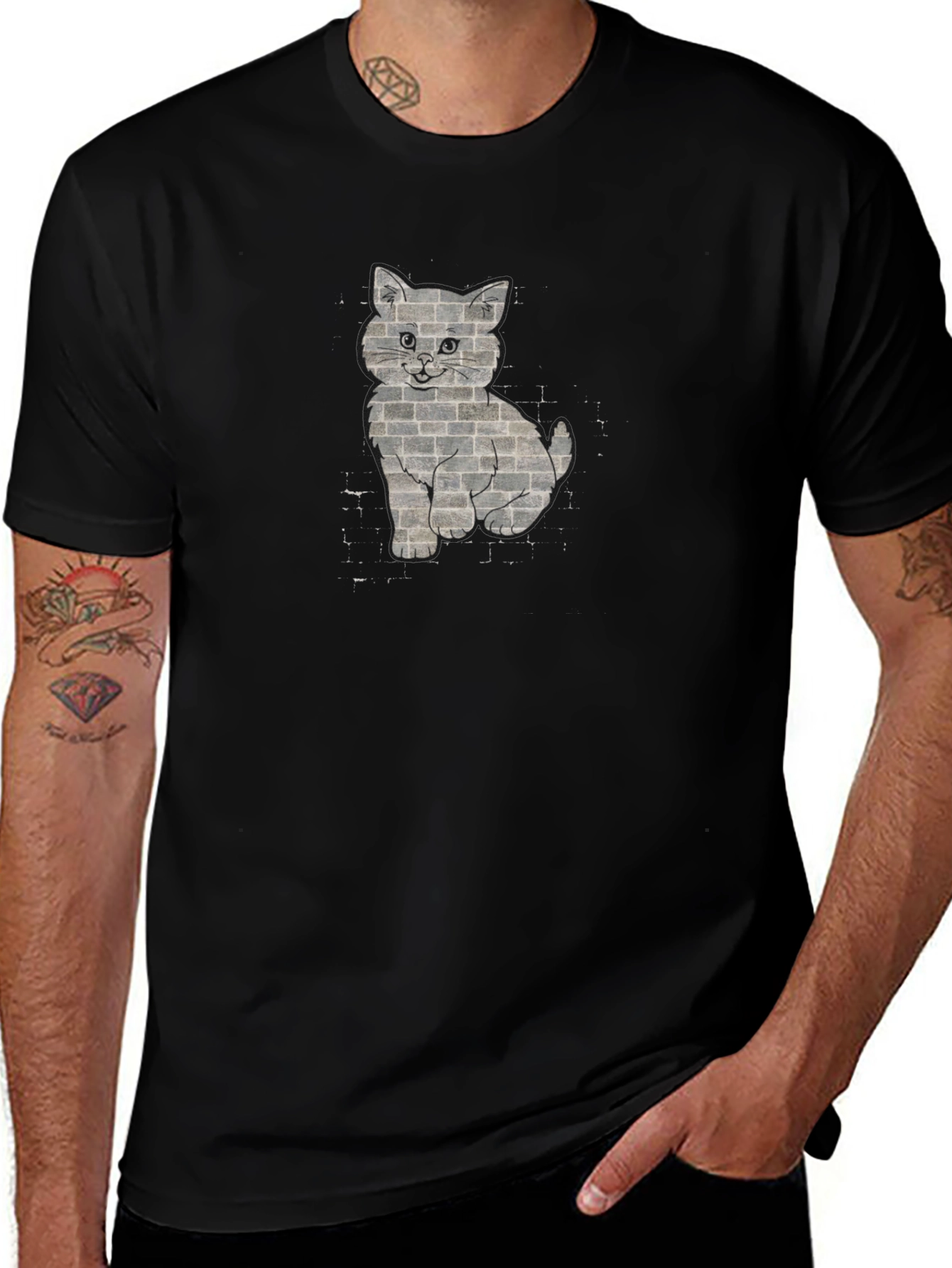 Variant 20 of Brick Kitten Graphic Tee - Unisex Soft Cotton T-Shirt