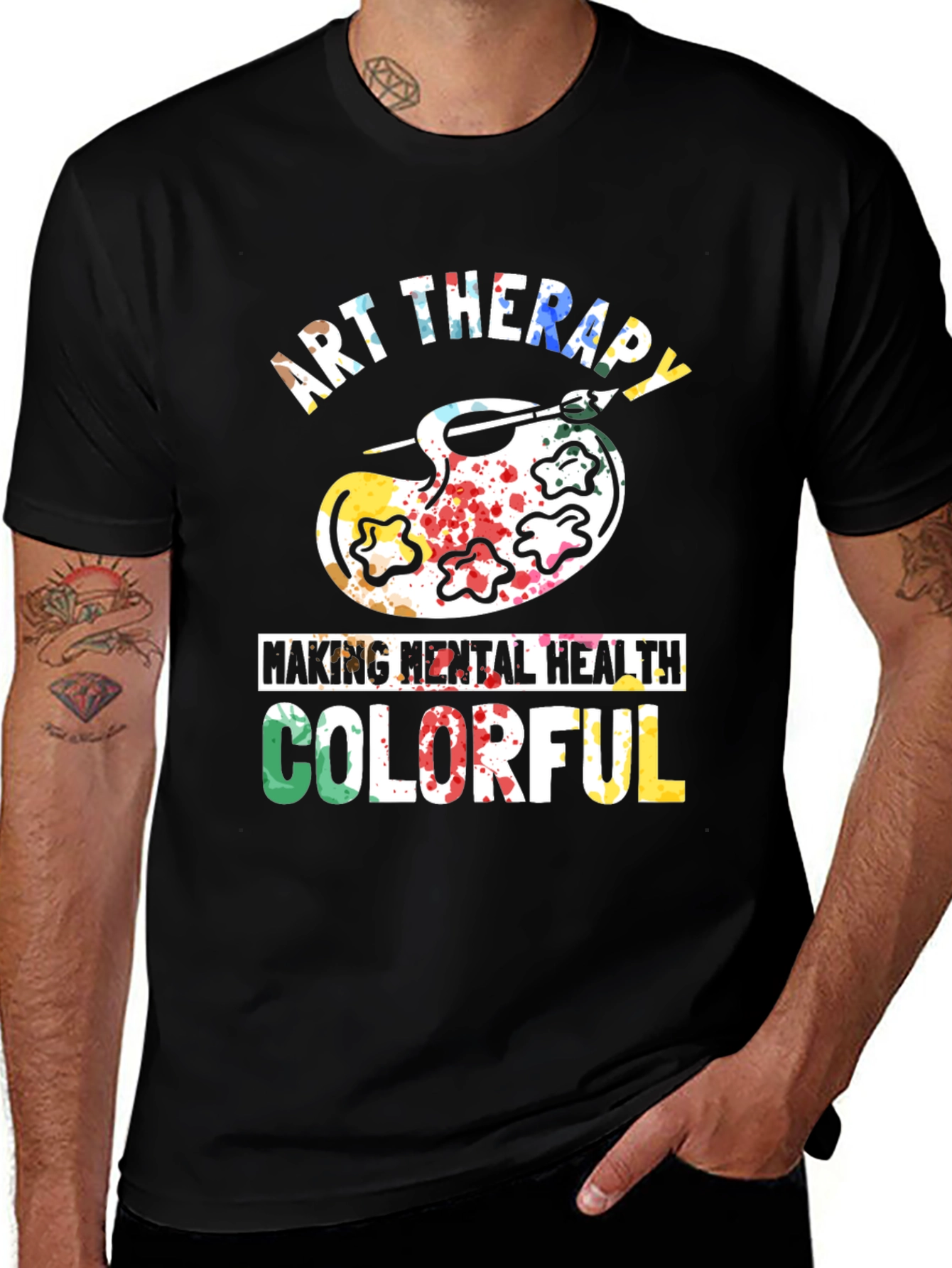 Variant 20 of Art Therapy Colorful Mental Health Graphic T-Shirt