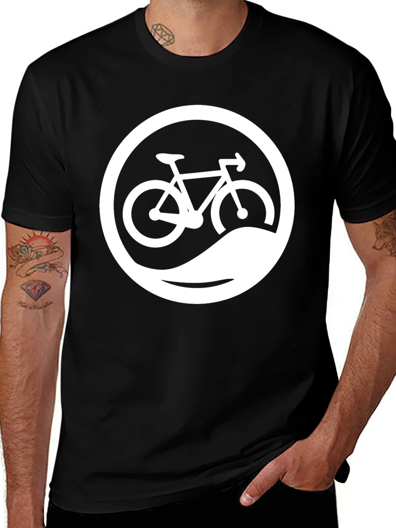 Variant 26 of Cool Bike Graphic Black Tee