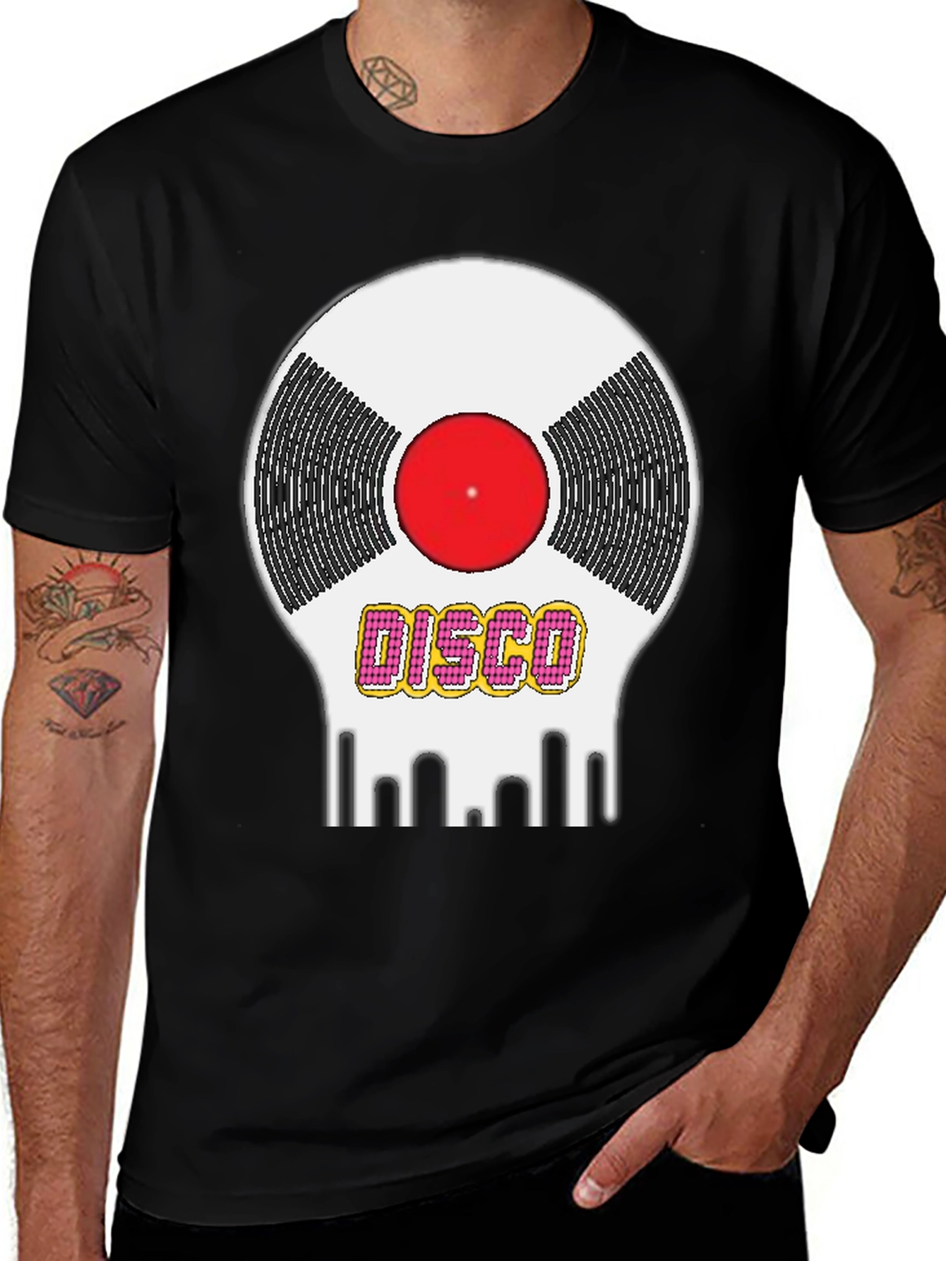 Variant 2 of Retro Disco Record T-Shirt