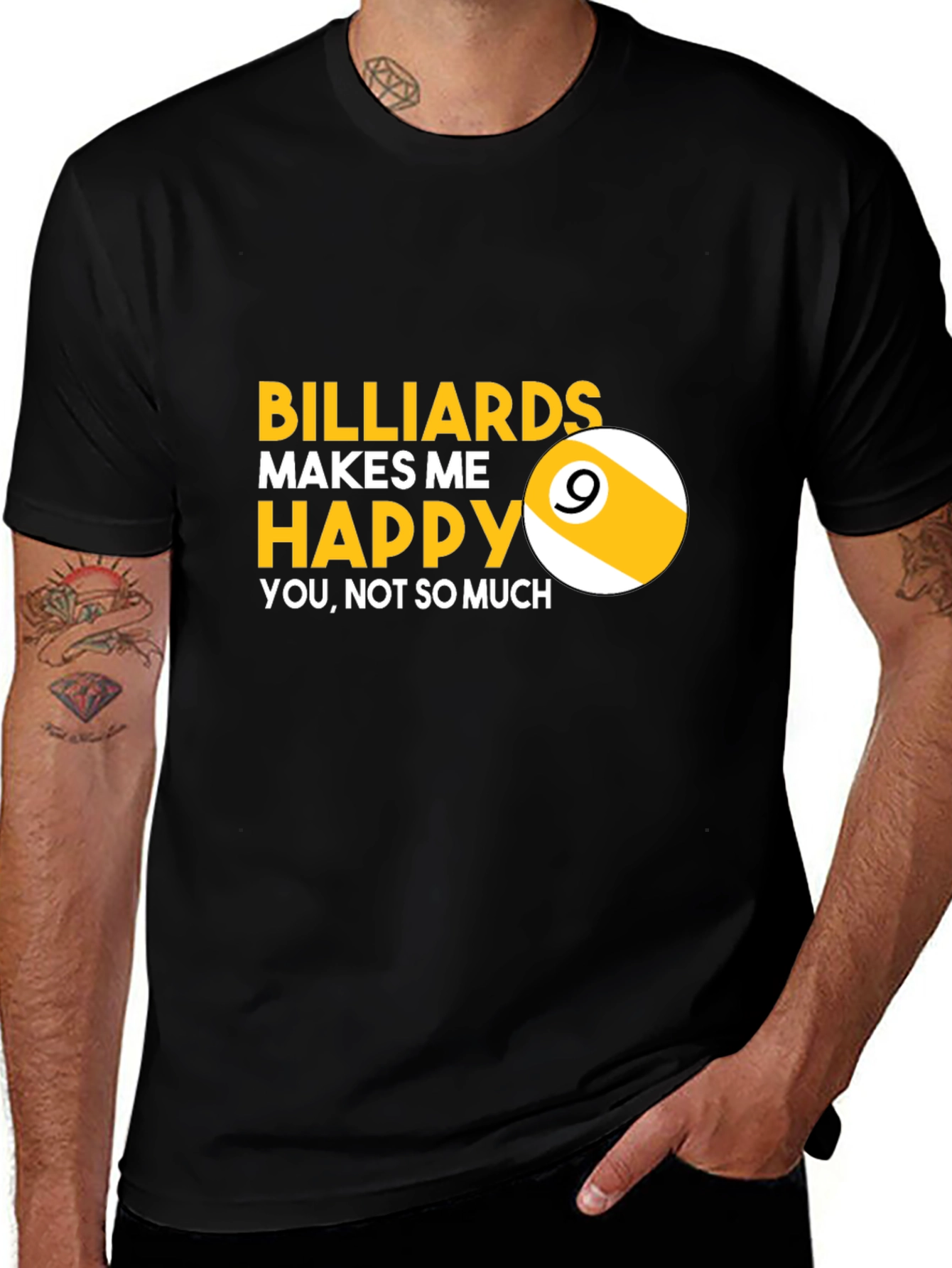 Variant 10 of Billiards Makes Me Happy T-Shirt