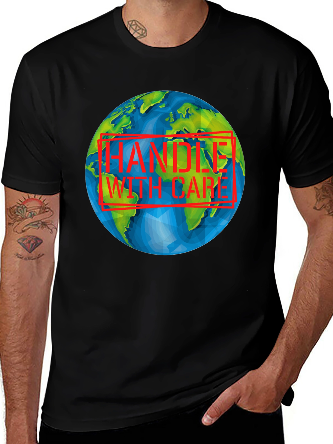 Handle with Care Earth Graphic T-Shirt