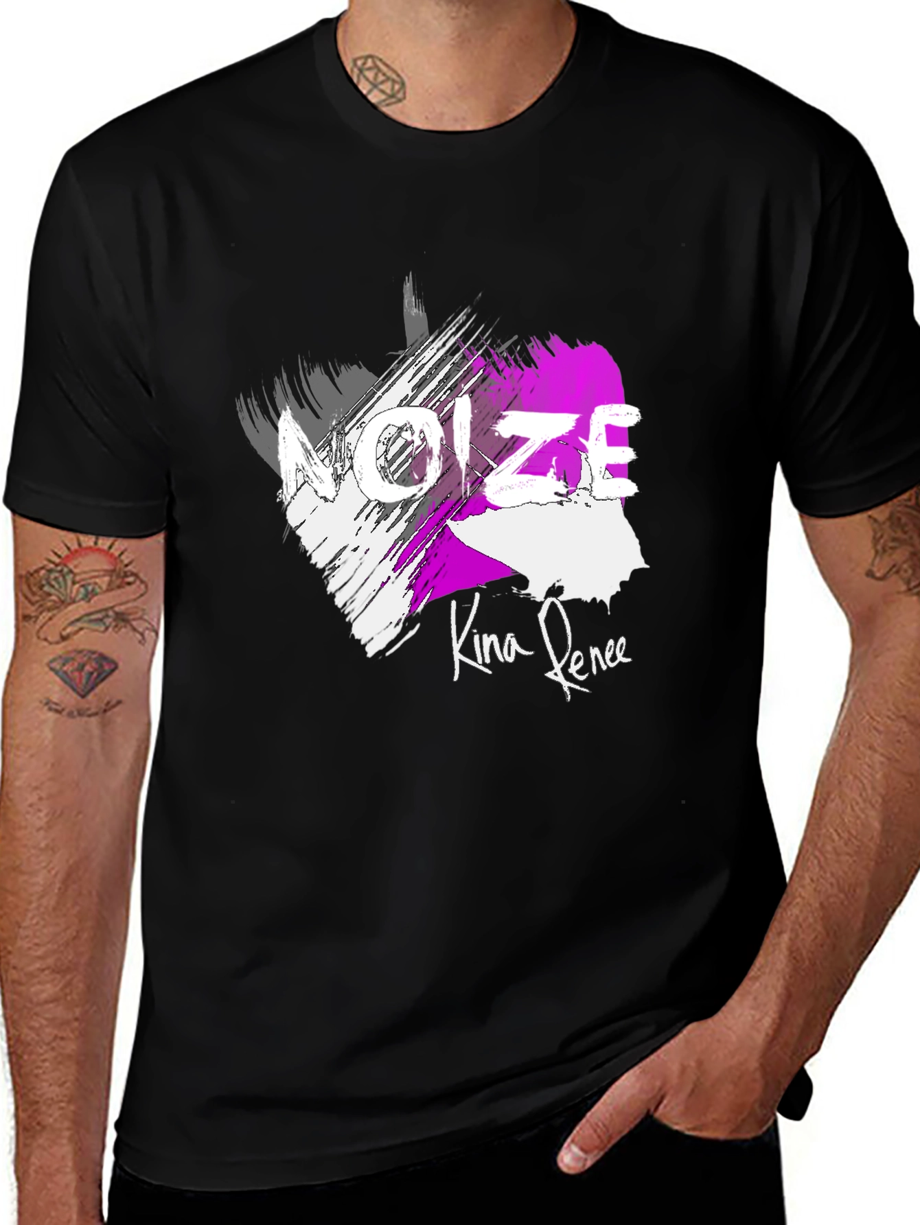 Variant 12 of Noize Kina Renee Graphic Tee - Stylish Black T-Shirt