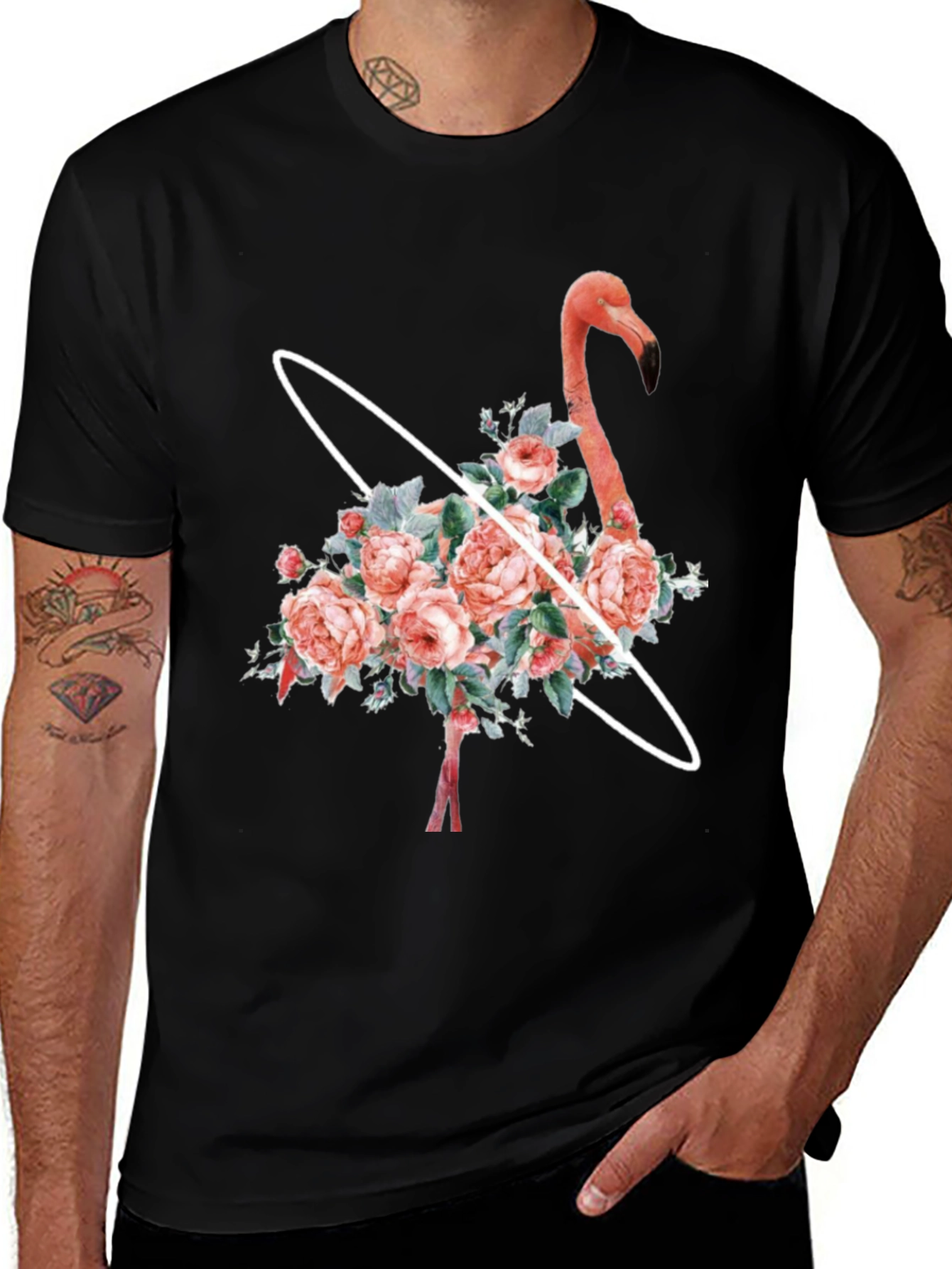 Variant 30 of Floral Flamingo Graphic T-Shirt