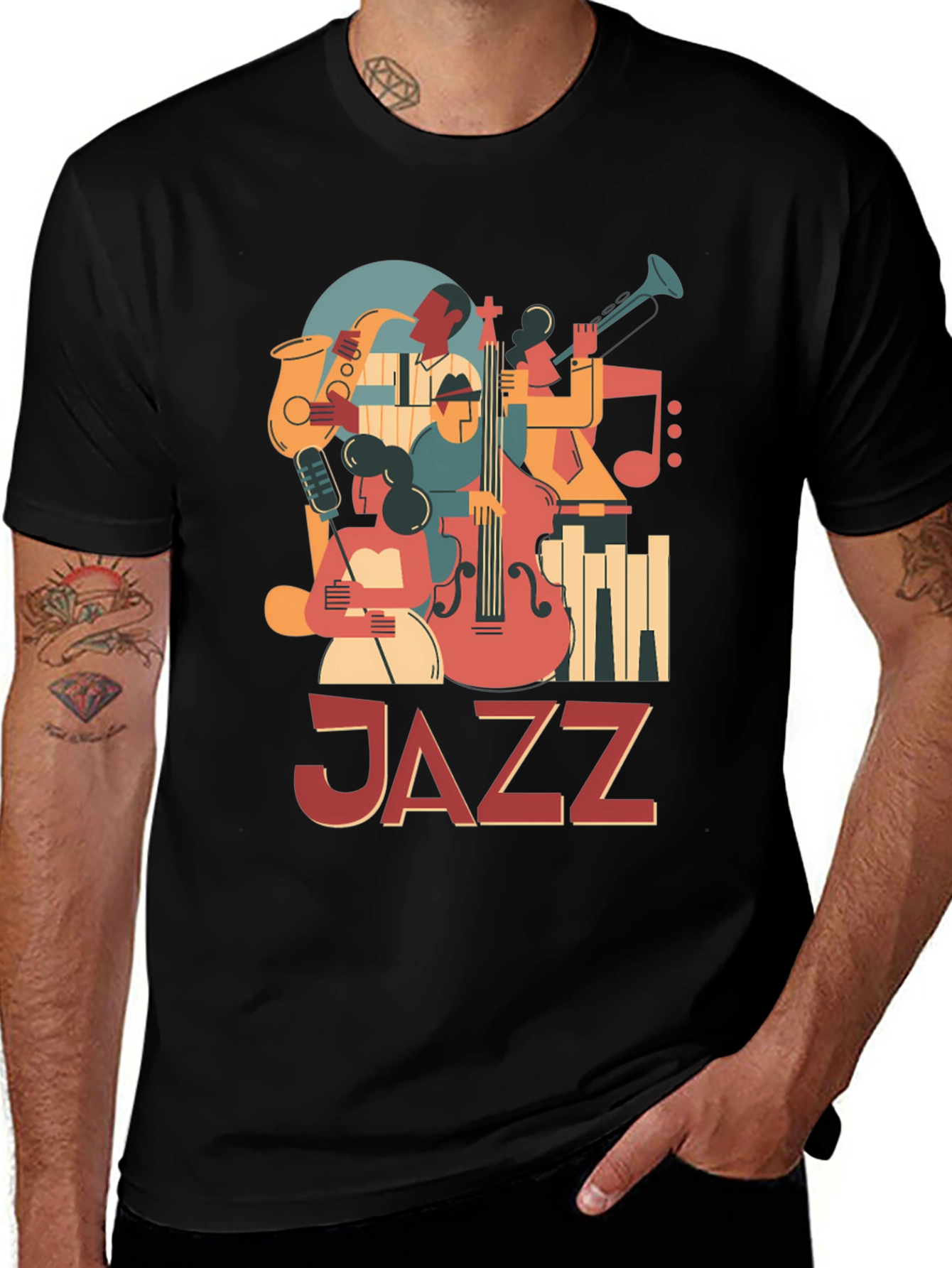 Variant 21 of JAZZ Graphic Tee: Retro Music Lover T-Shirt