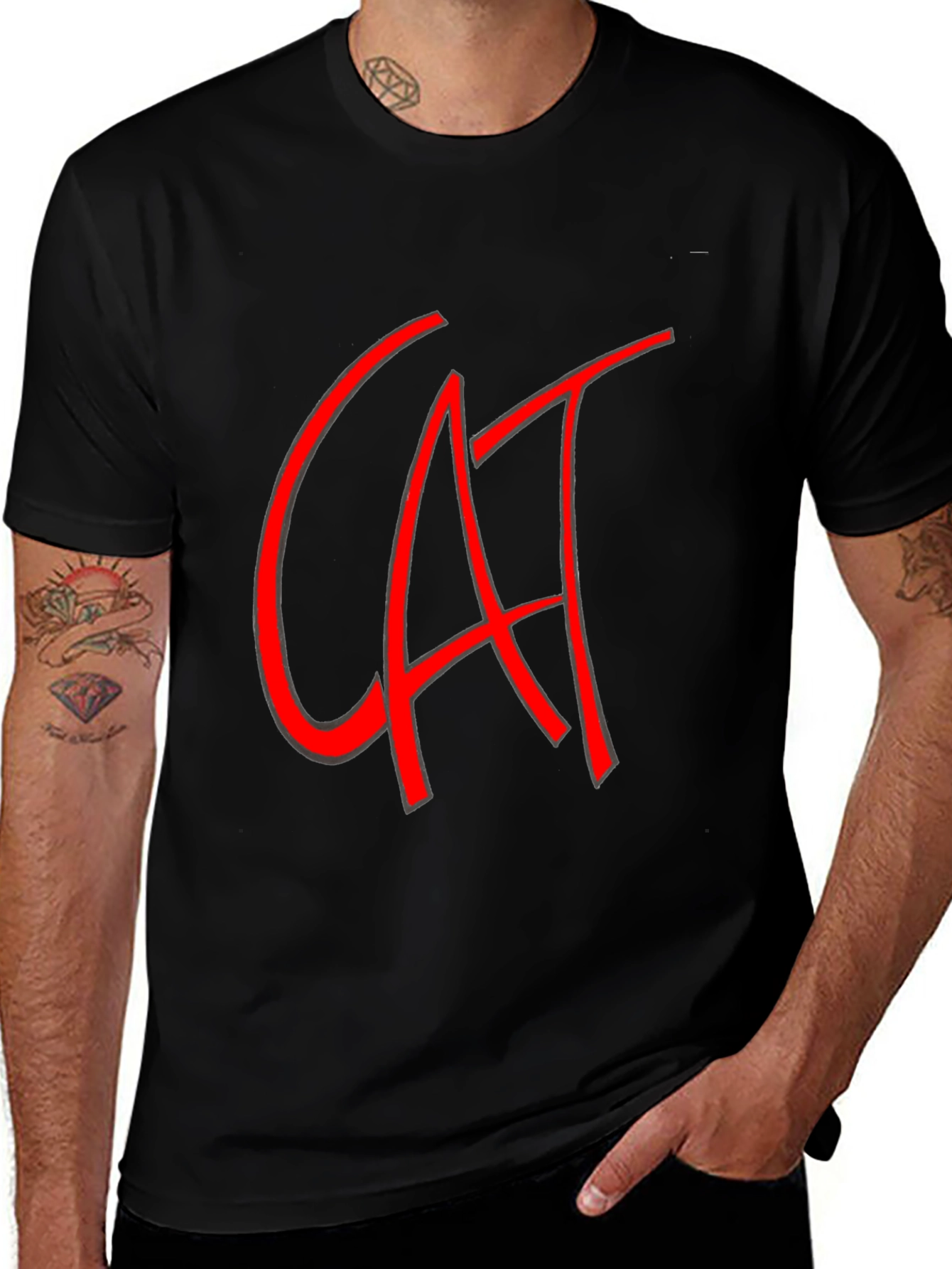 Variant 20 of Black CAT Graphic Tee