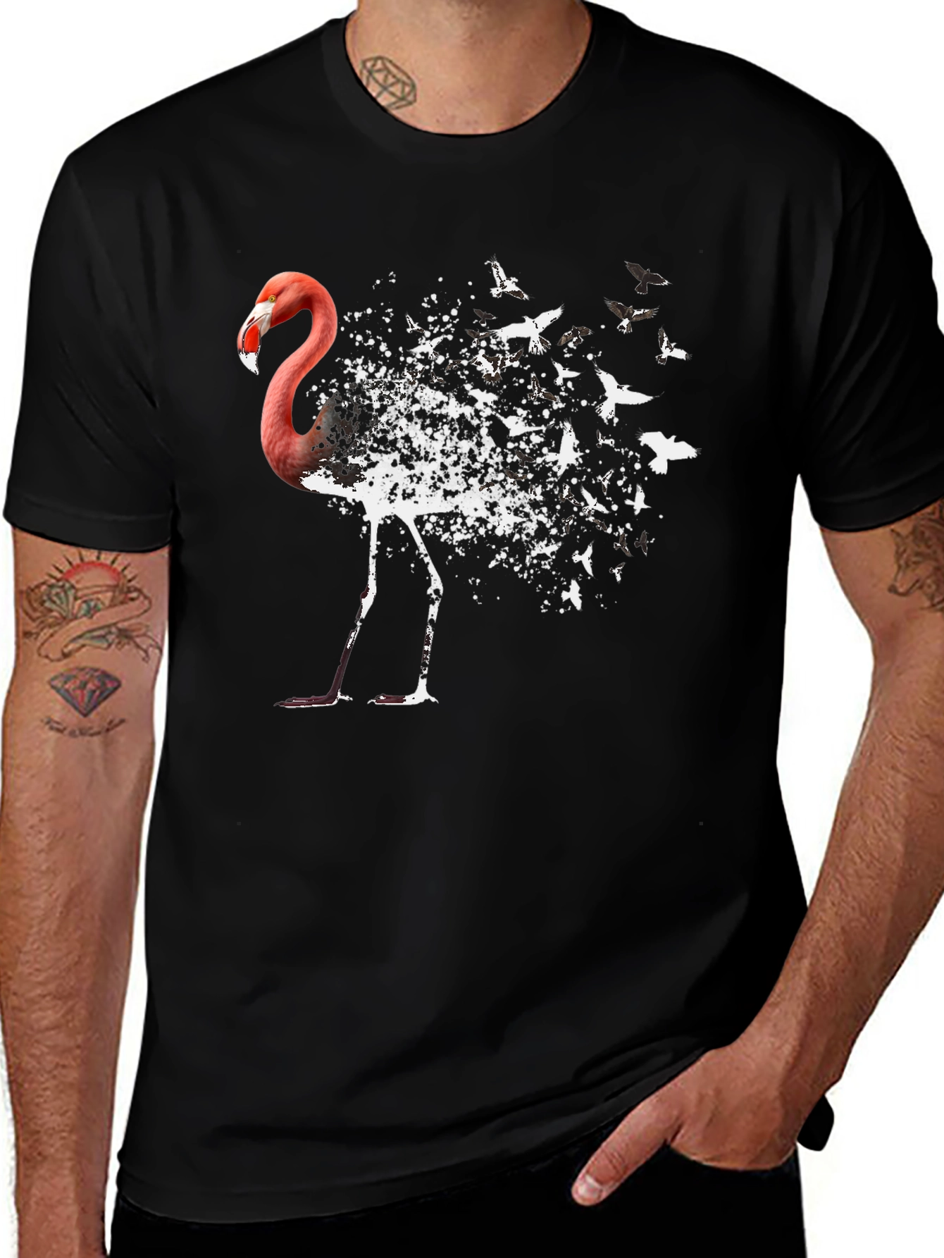 Variant 29 of Flamingo Bird Transformation T-Shirt