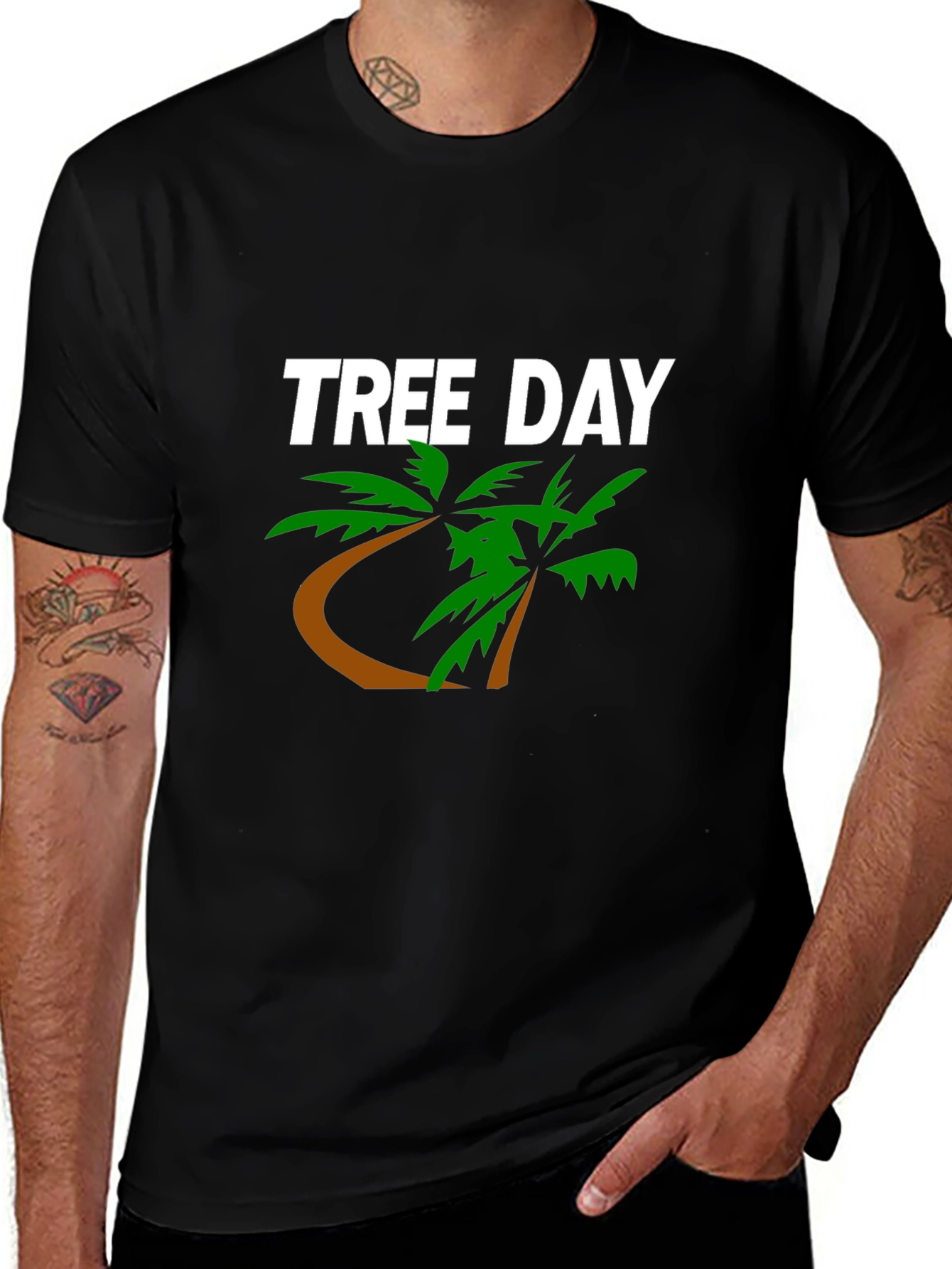 Variant 29 of Tree Day Graphic Tee - Black