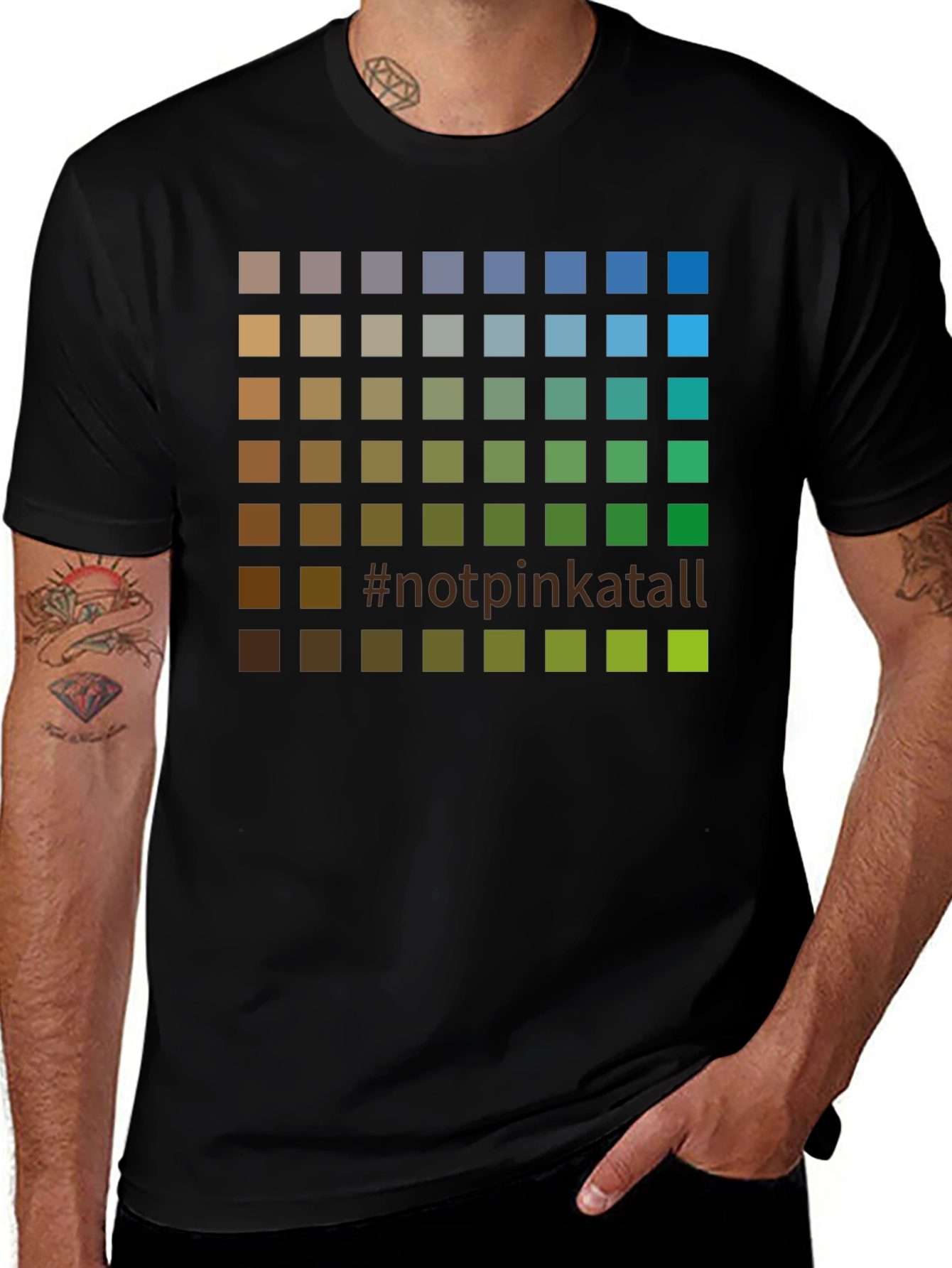Colorful Squares Graphic Tee - #NotPinkAtAll