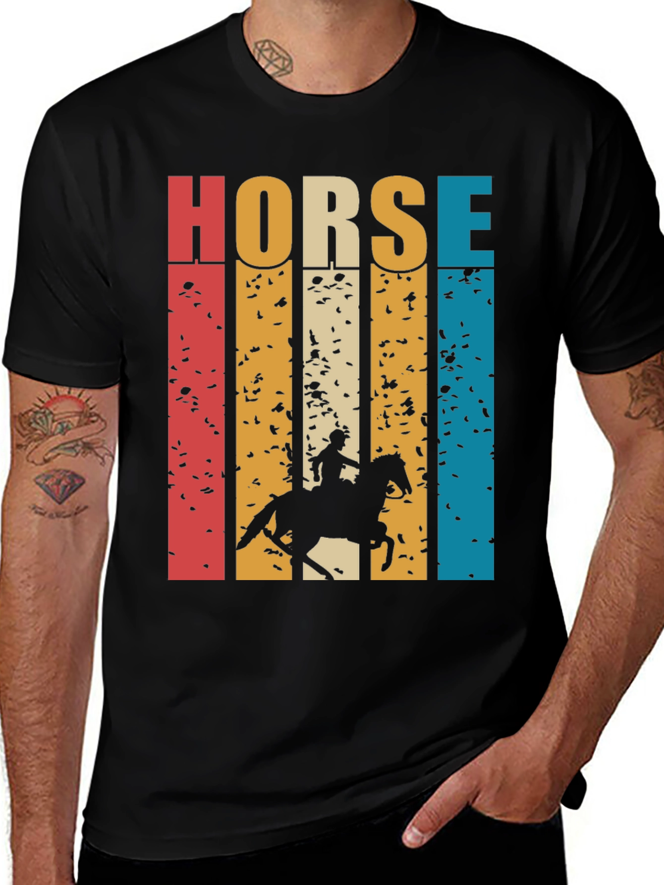 Variant 6 of Retro Horse Rider Graphic T-Shirt