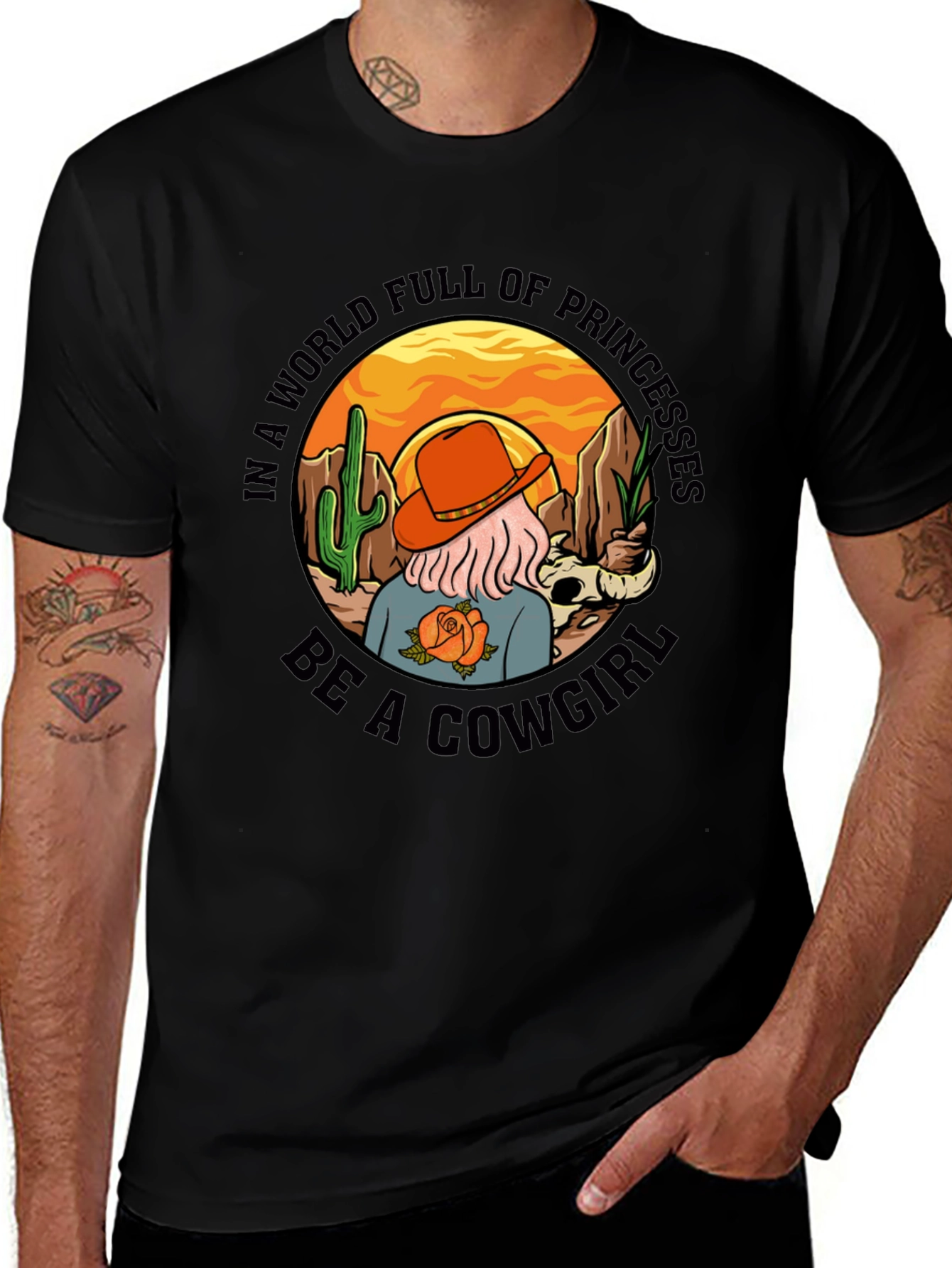 Variant 19 of Cowgirl Graphic T-Shirt - "In a World Full of Princesses"