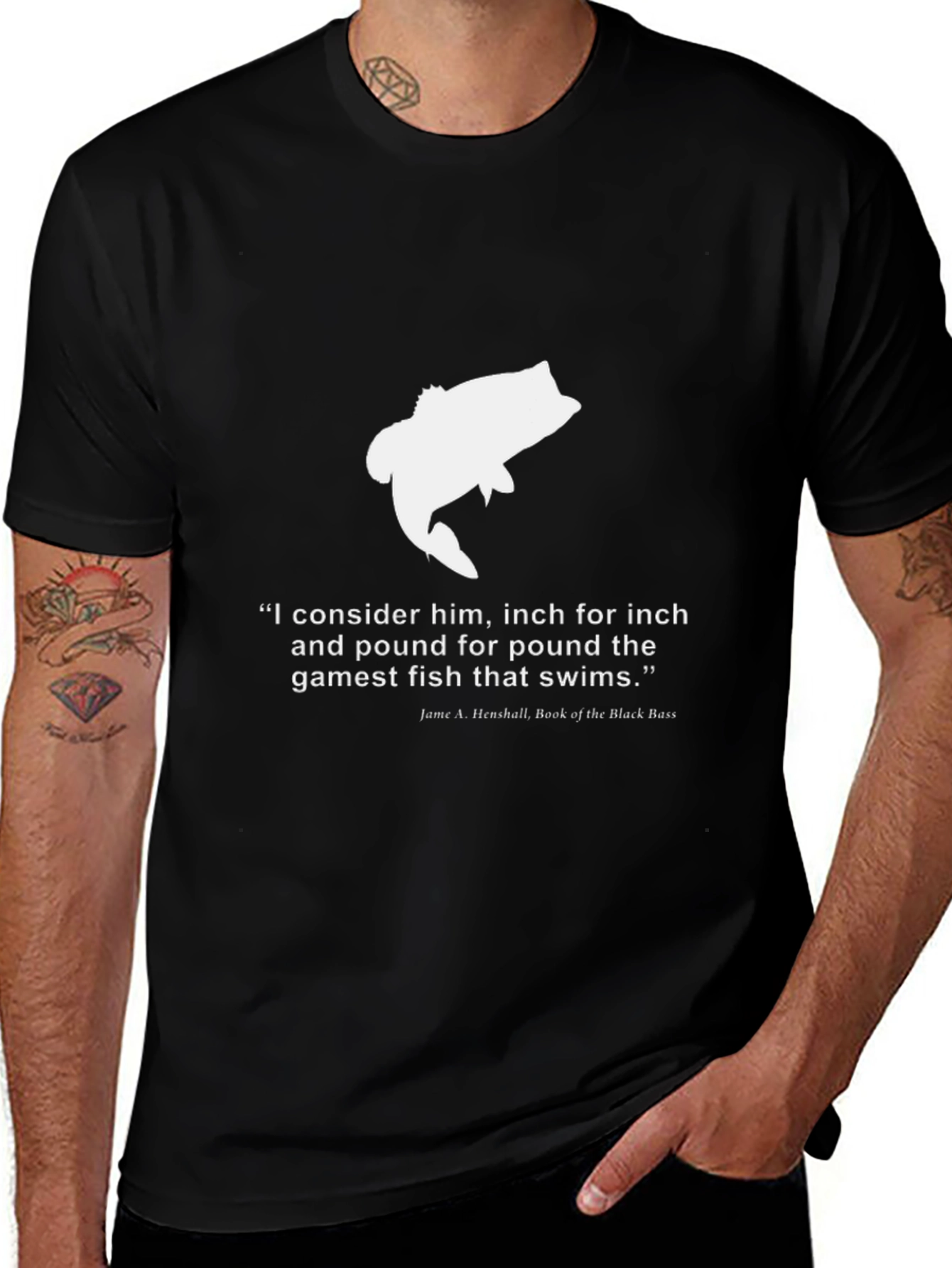 Variant 24 of Fishing T-Shirt - "Gamest Fish" Quote Tee