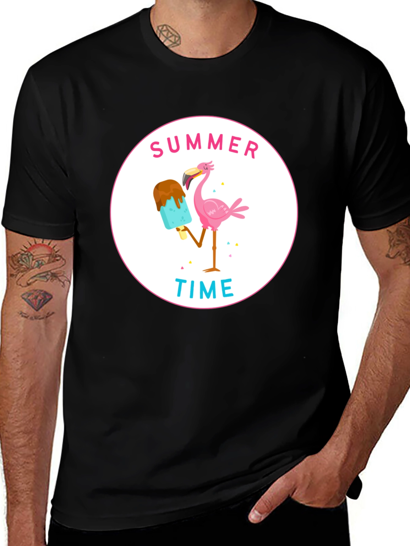Variant 8 of Summer Time Flamingo Graphic T-Shirt