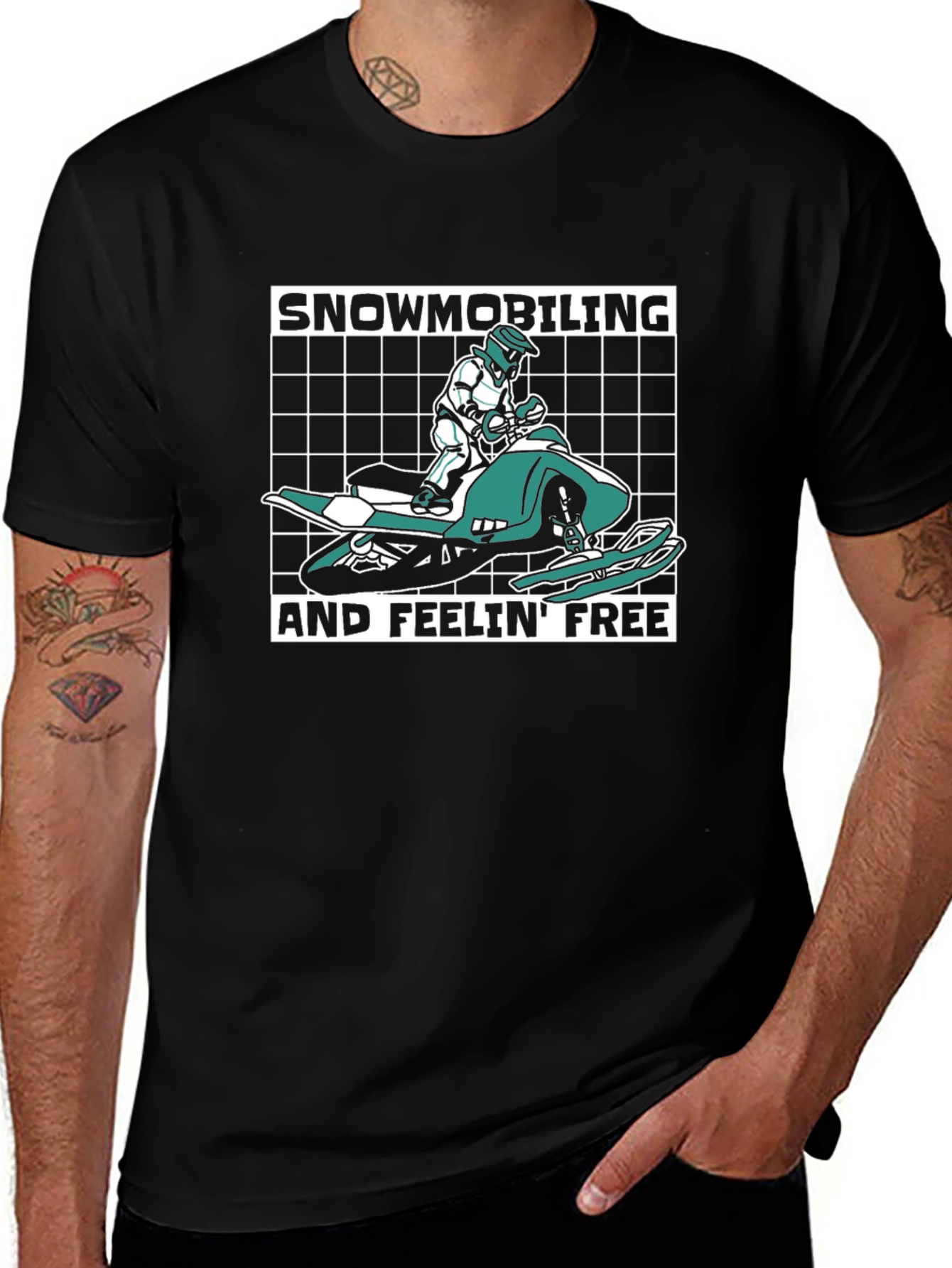 Variant 20 of Snowmobiling & Feelin' Free Graphic Tee