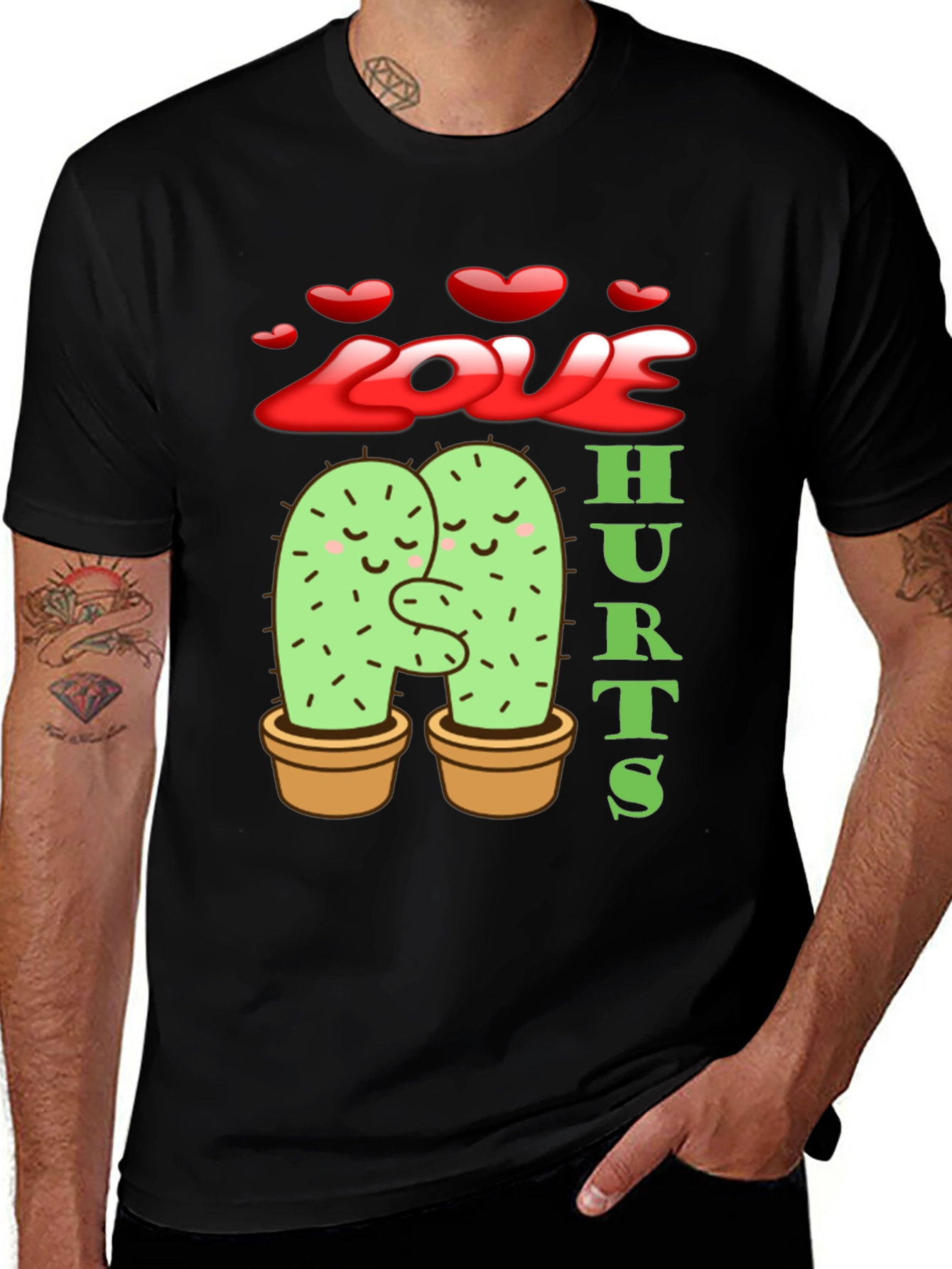 Variant 28 of Love Hurts Cactus Graphic T-Shirt