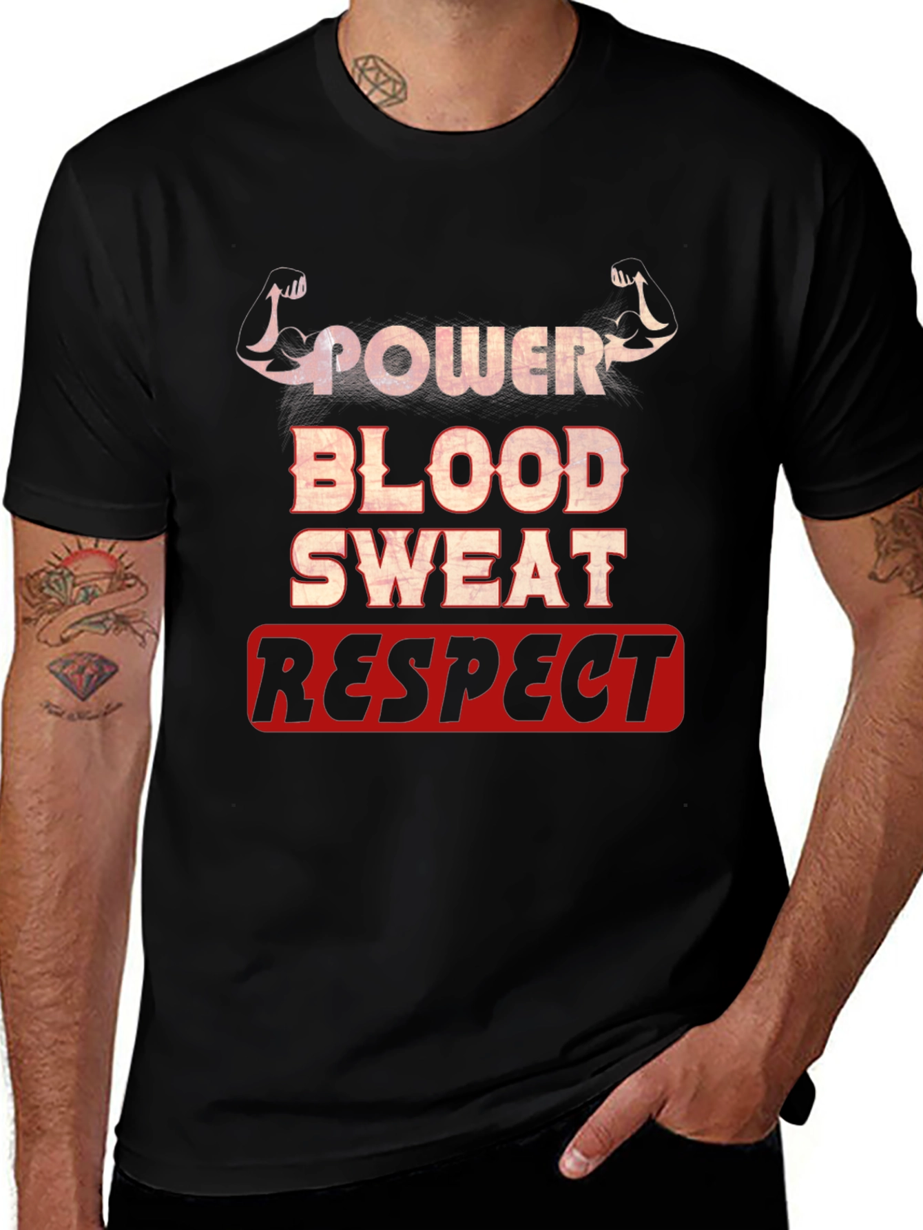 Power Blood Sweat Respect Graphic T-Shirt