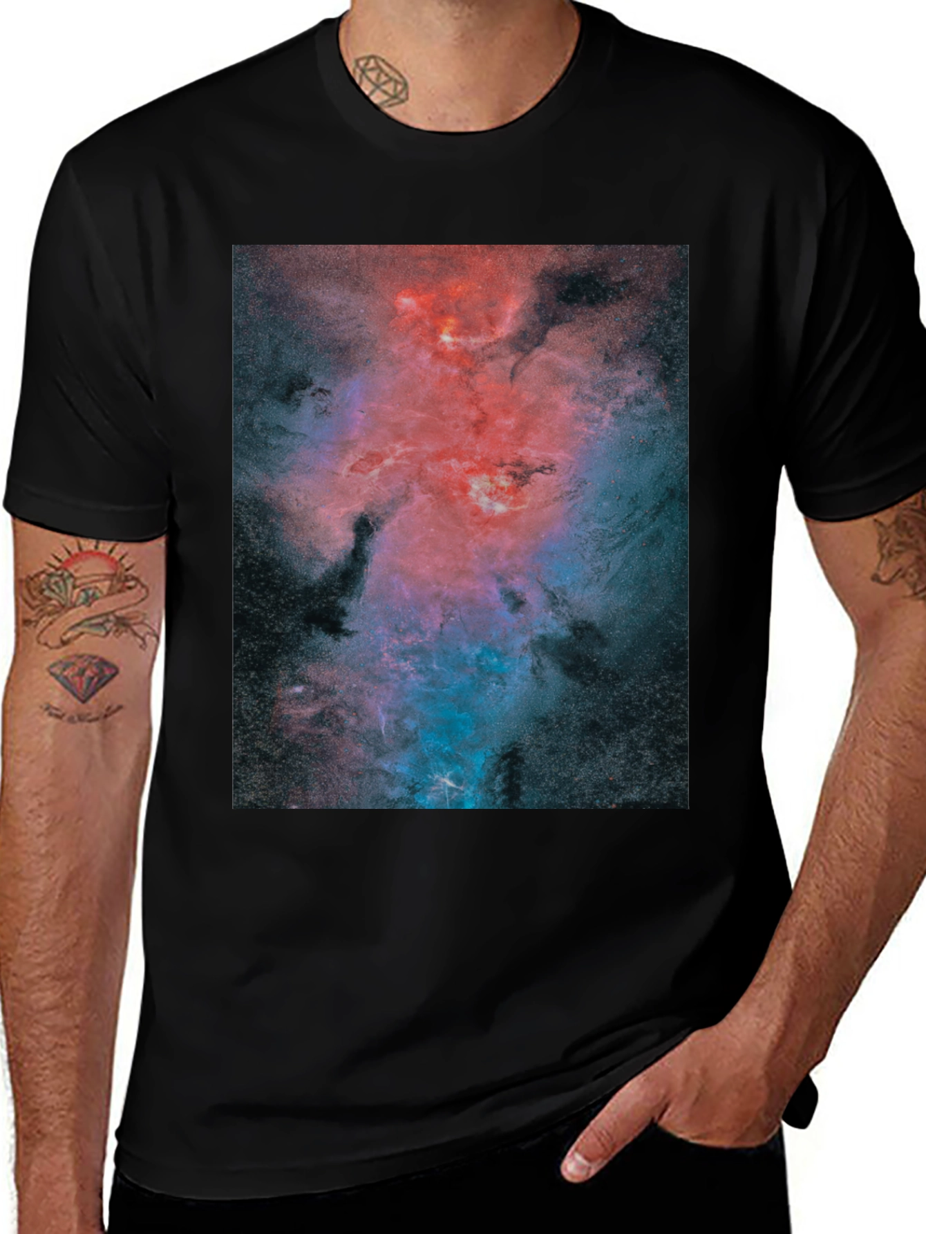 Variant 6 of Nebula Graphic Black T-Shirt