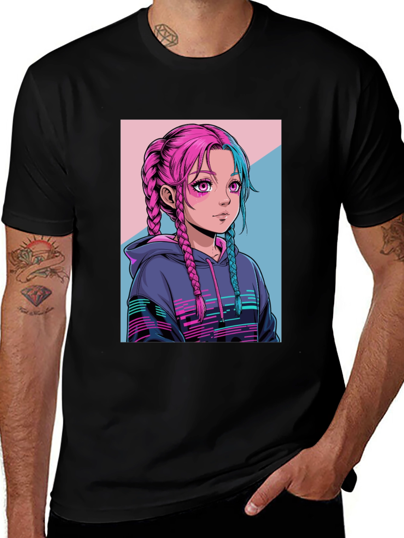 Variant 8 of Anime Girl Graphic Tee - Streetwear Fashion