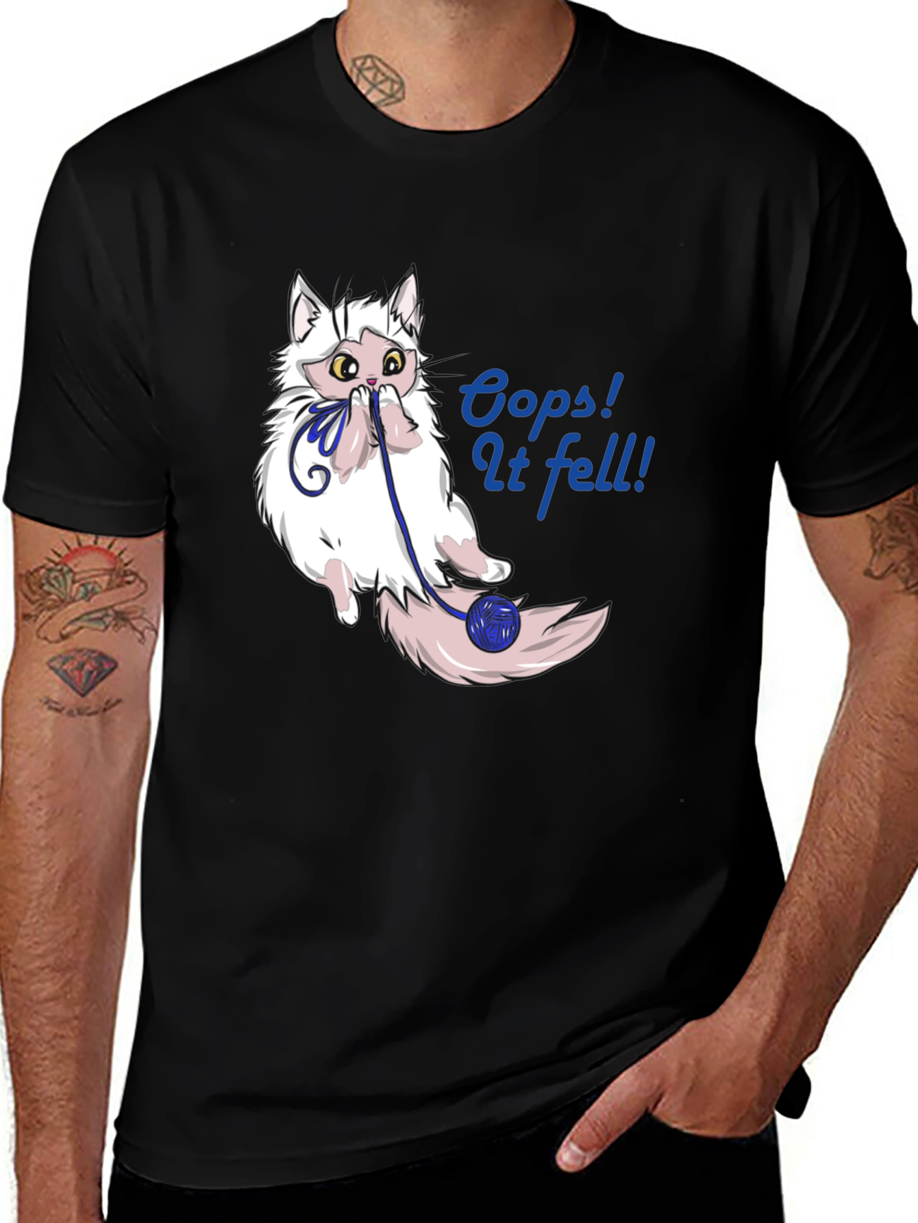 Variant 20 of Oops! Cat Fell T-Shirt