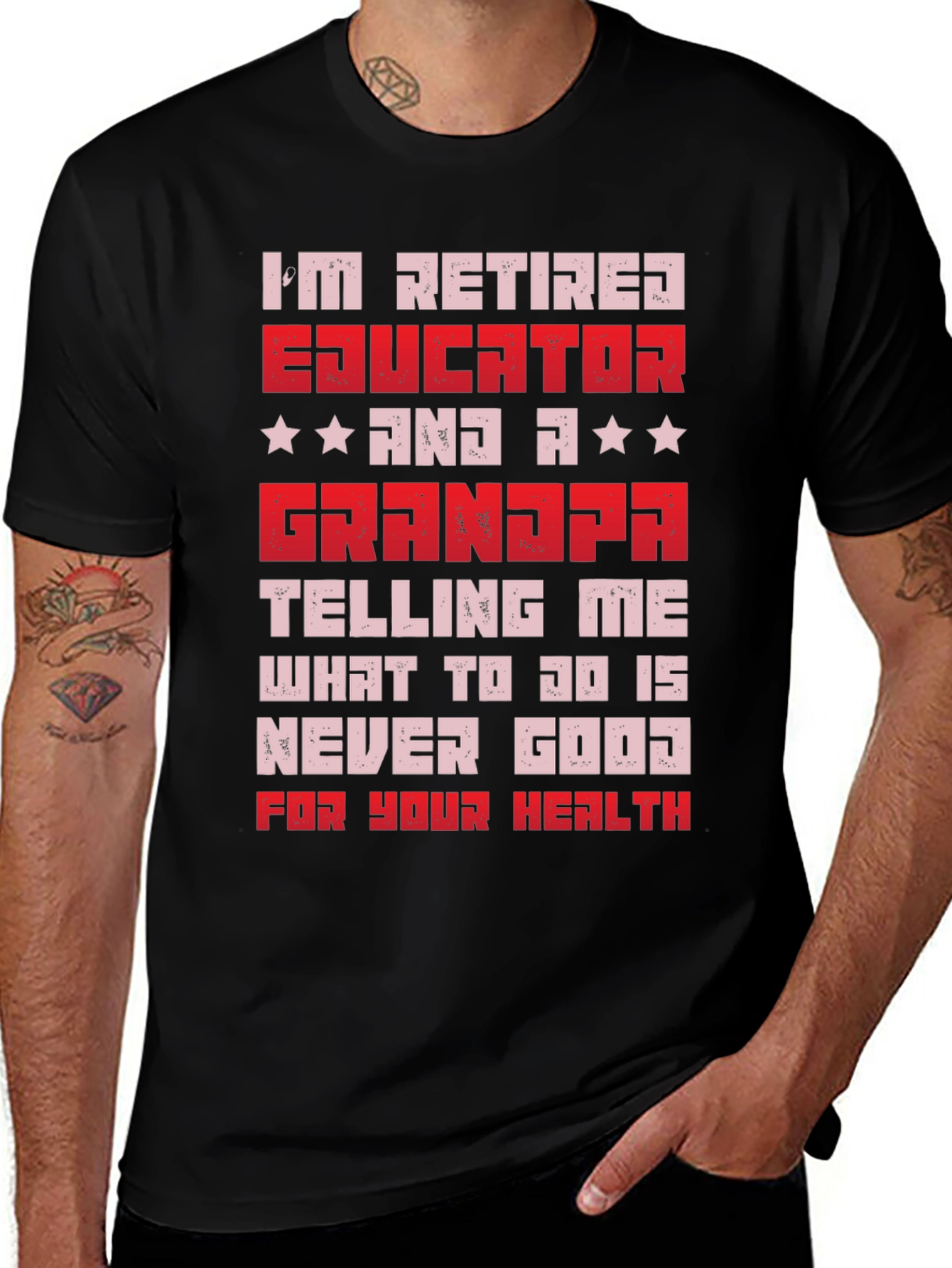 Variant 13 of Retired Educator Grandpa T-Shirt