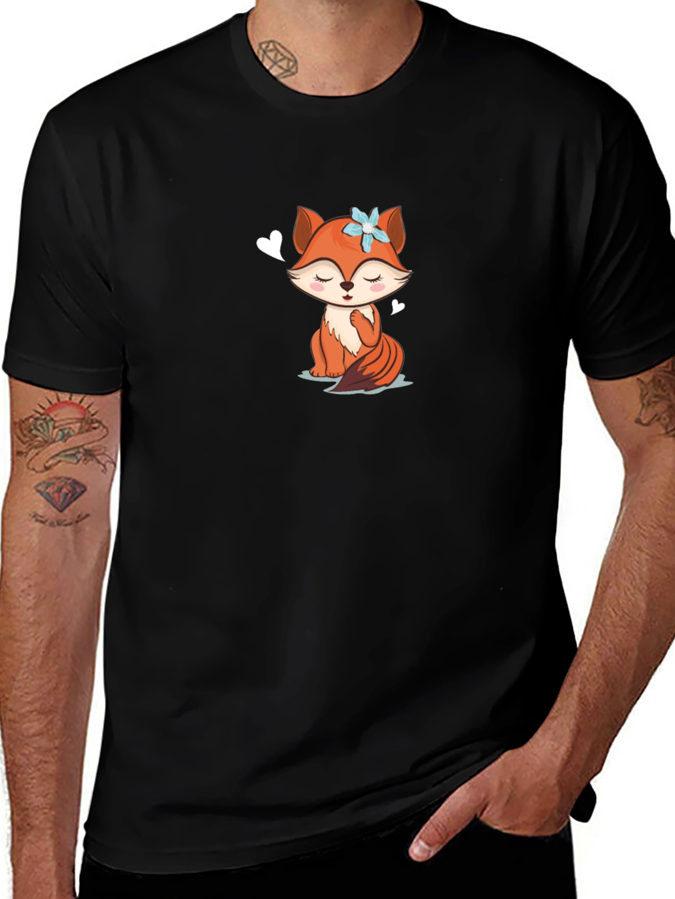 Variant 7 of Cute Fox Graphic T-Shirt - Soft Cotton Blend