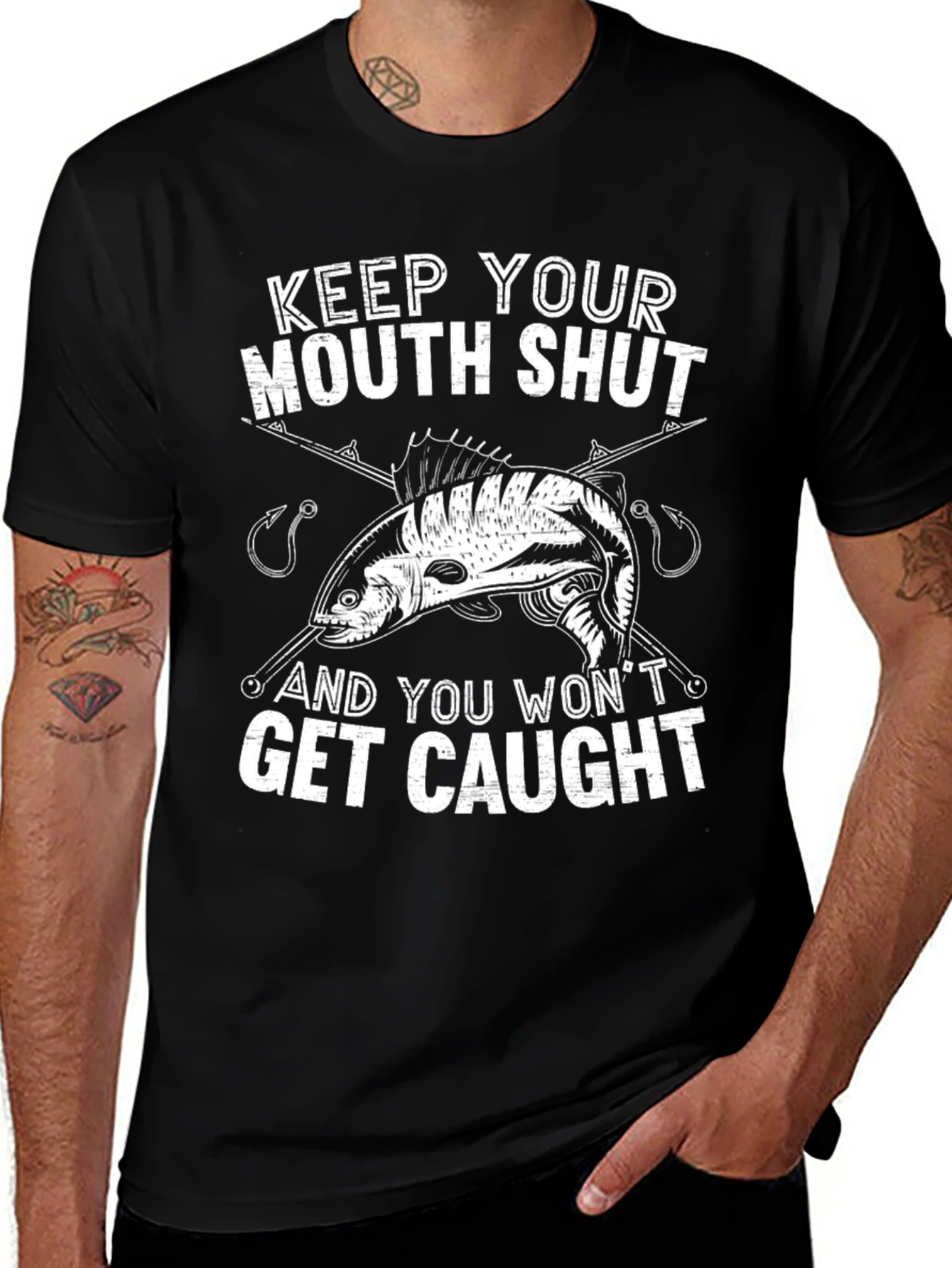 Variant 28 of Keep Your Mouth Shut Fishing T-Shirt
