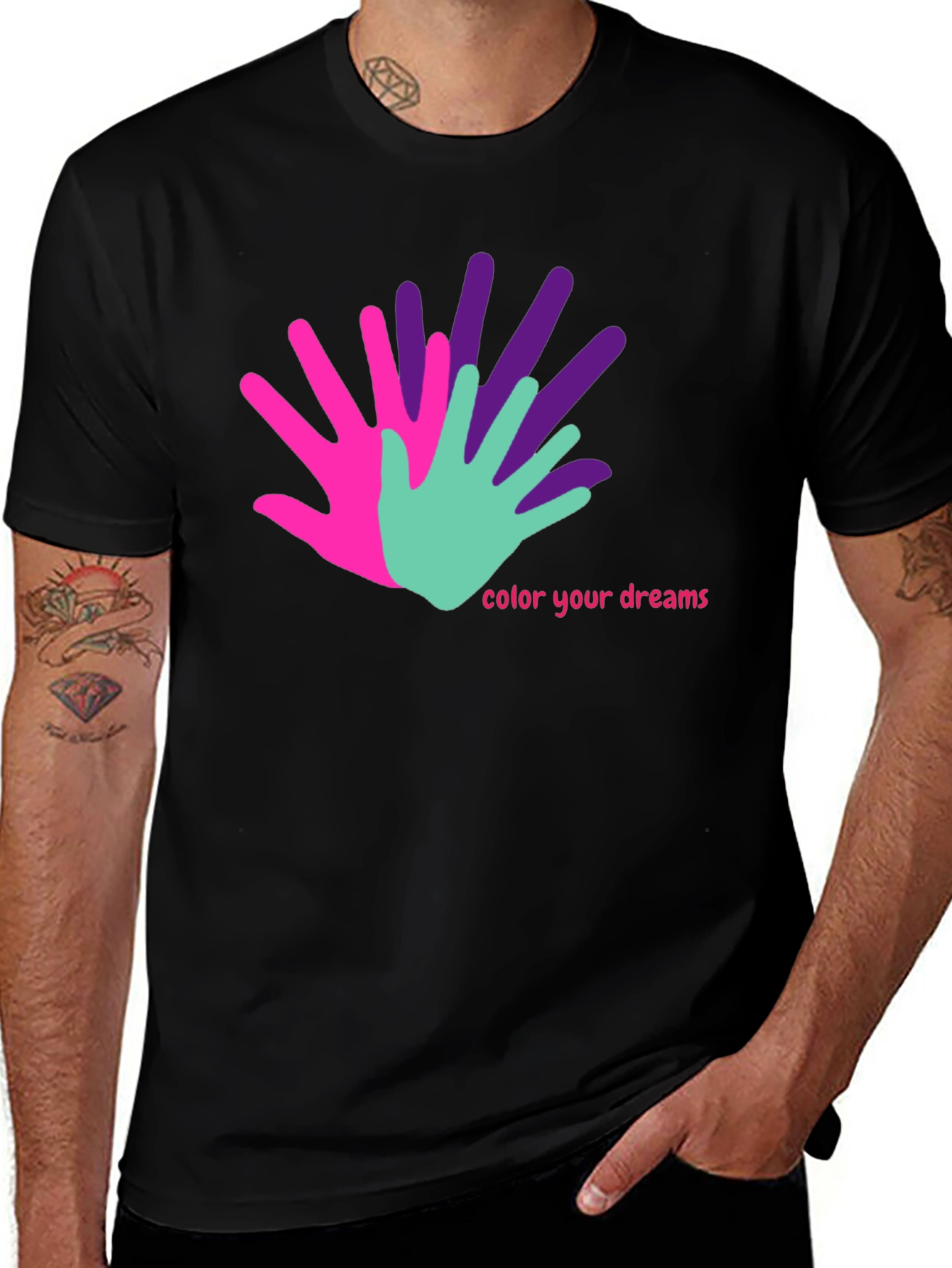 Variant 13 of Colorful Hands T-Shirt - Color Your Dreams