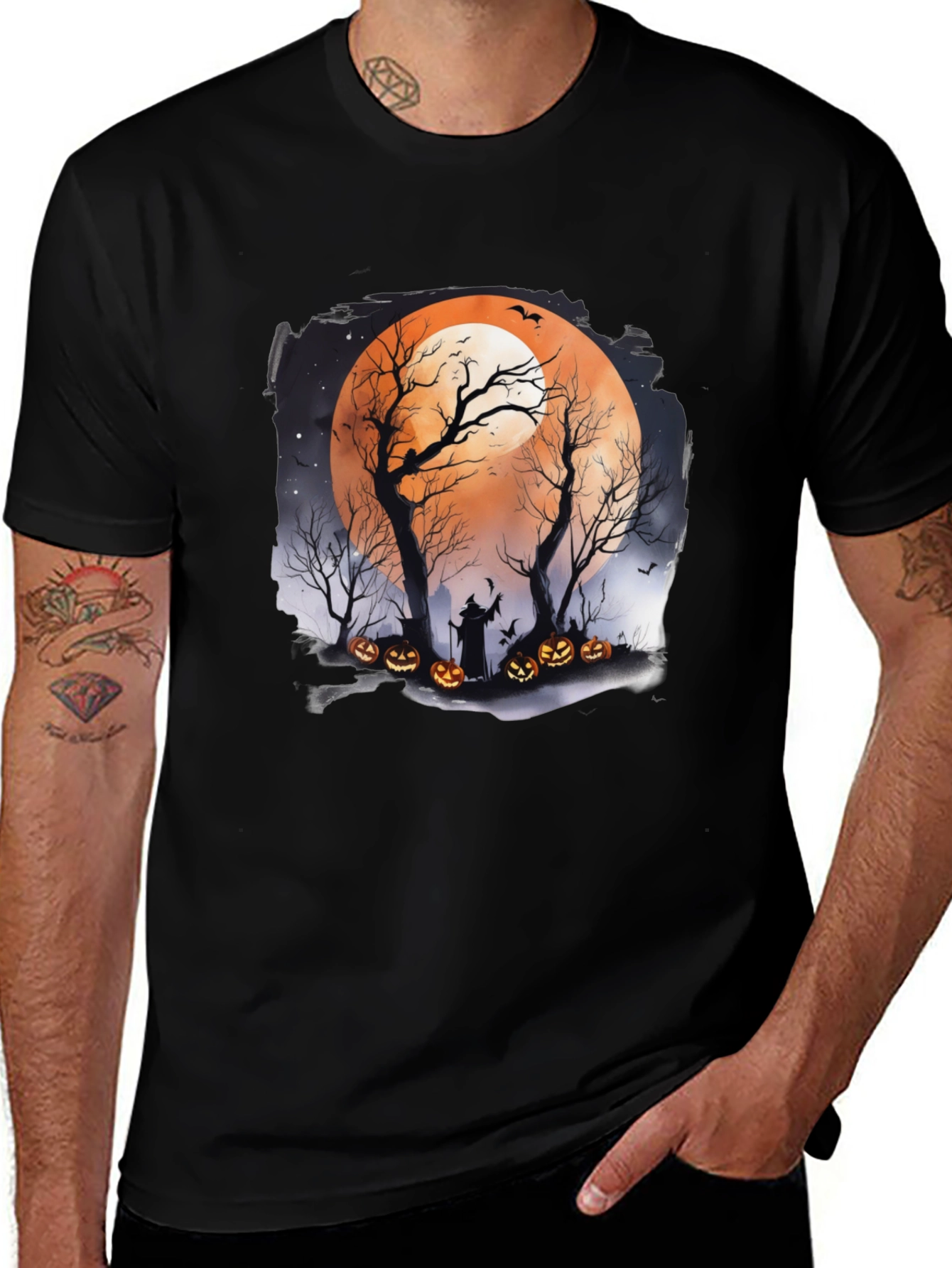 Variant 19 of Halloween Moon Witch T-Shirt