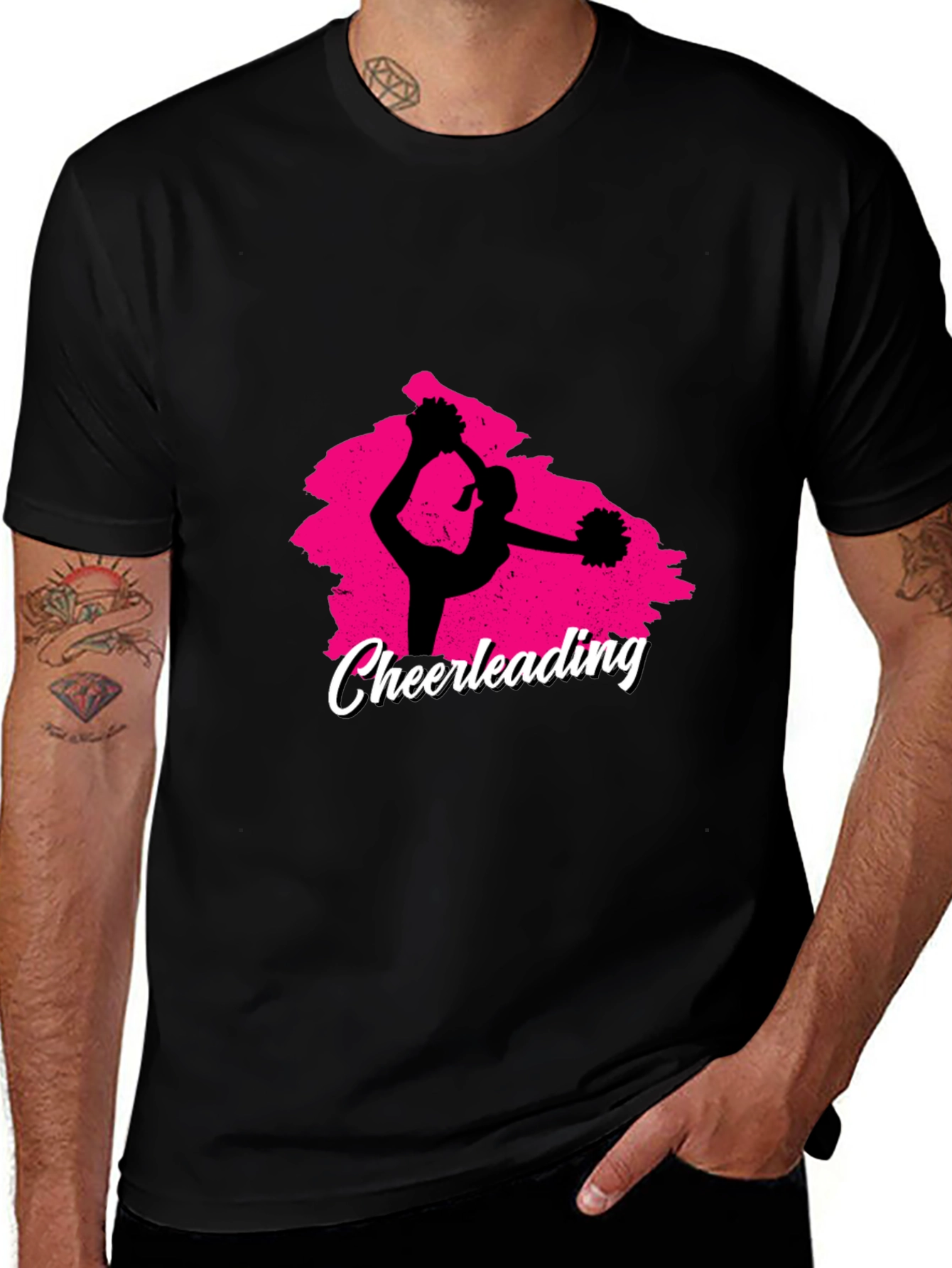 Variant 5 of Cheerleading Black Graphic Tee