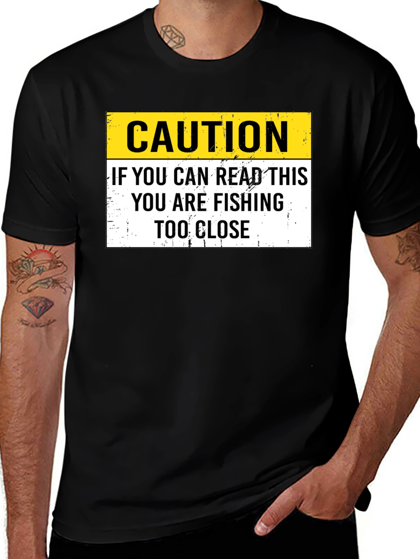 Variant 23 of Caution Fishing T-Shirt - Read This At Your Own Risk!