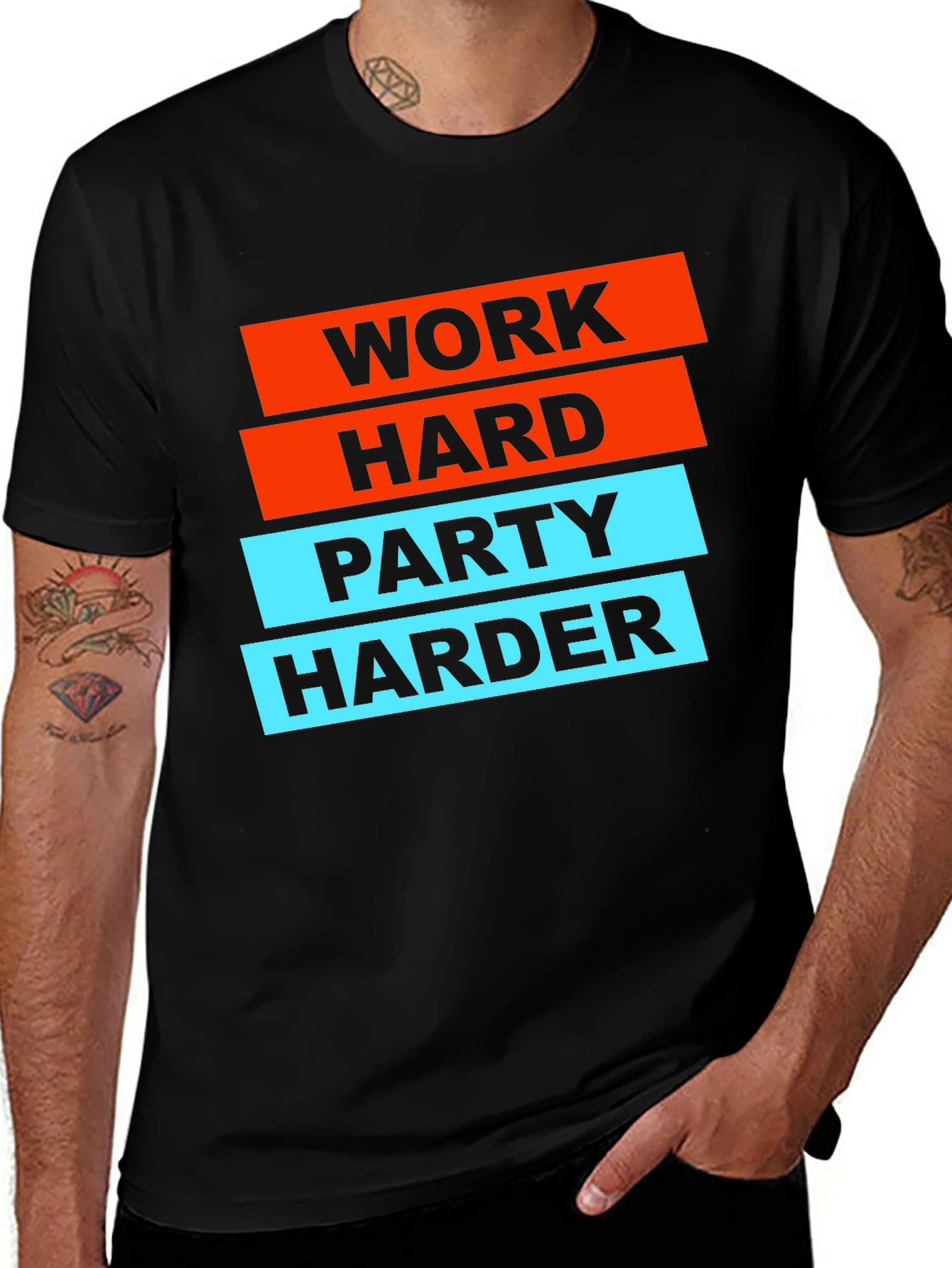 Variant 6 of Work Hard Party Harder Graphic Tee