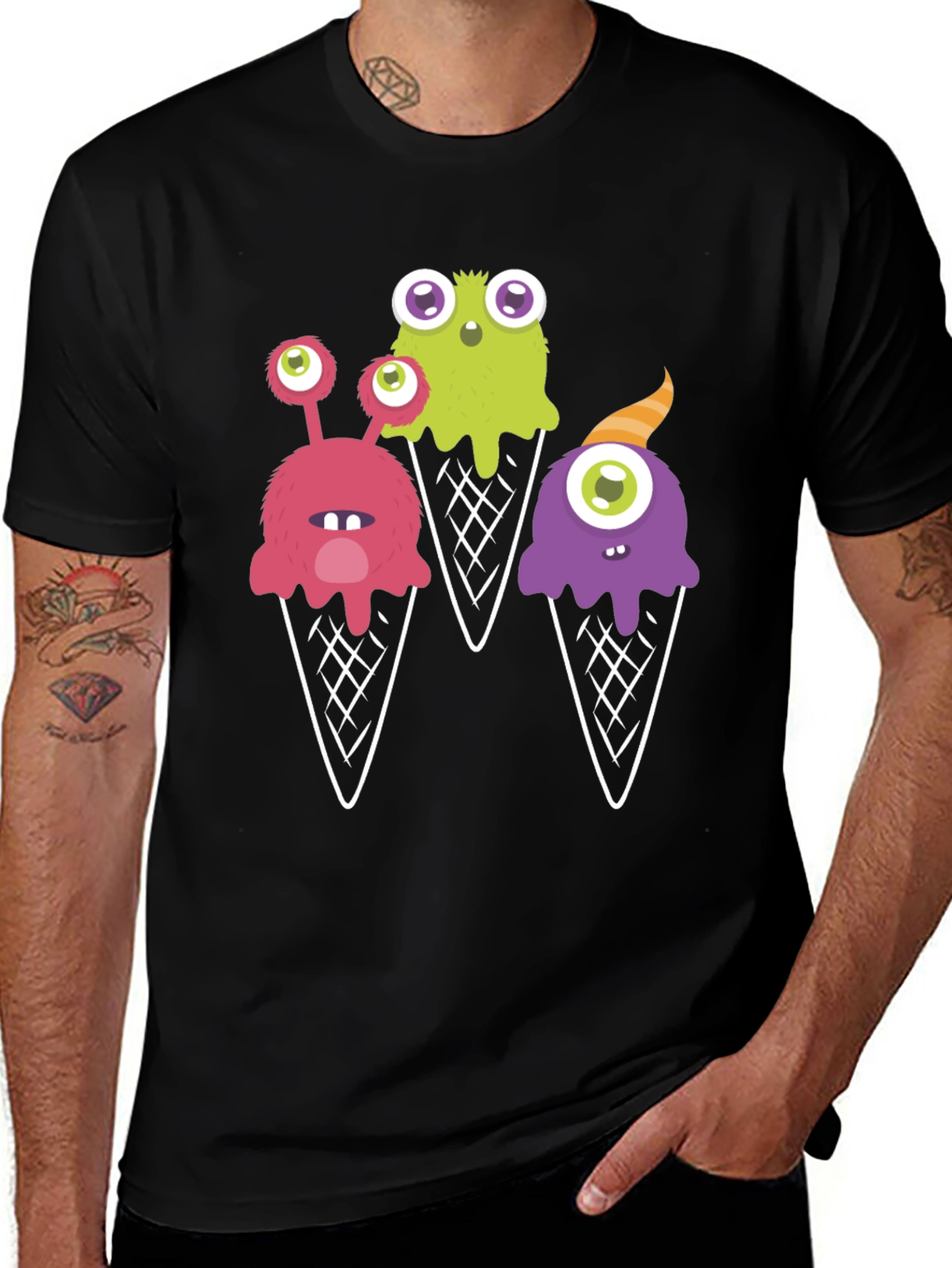 Variant 21 of Monster Ice Cream T-Shirt - Fun Graphic Tee