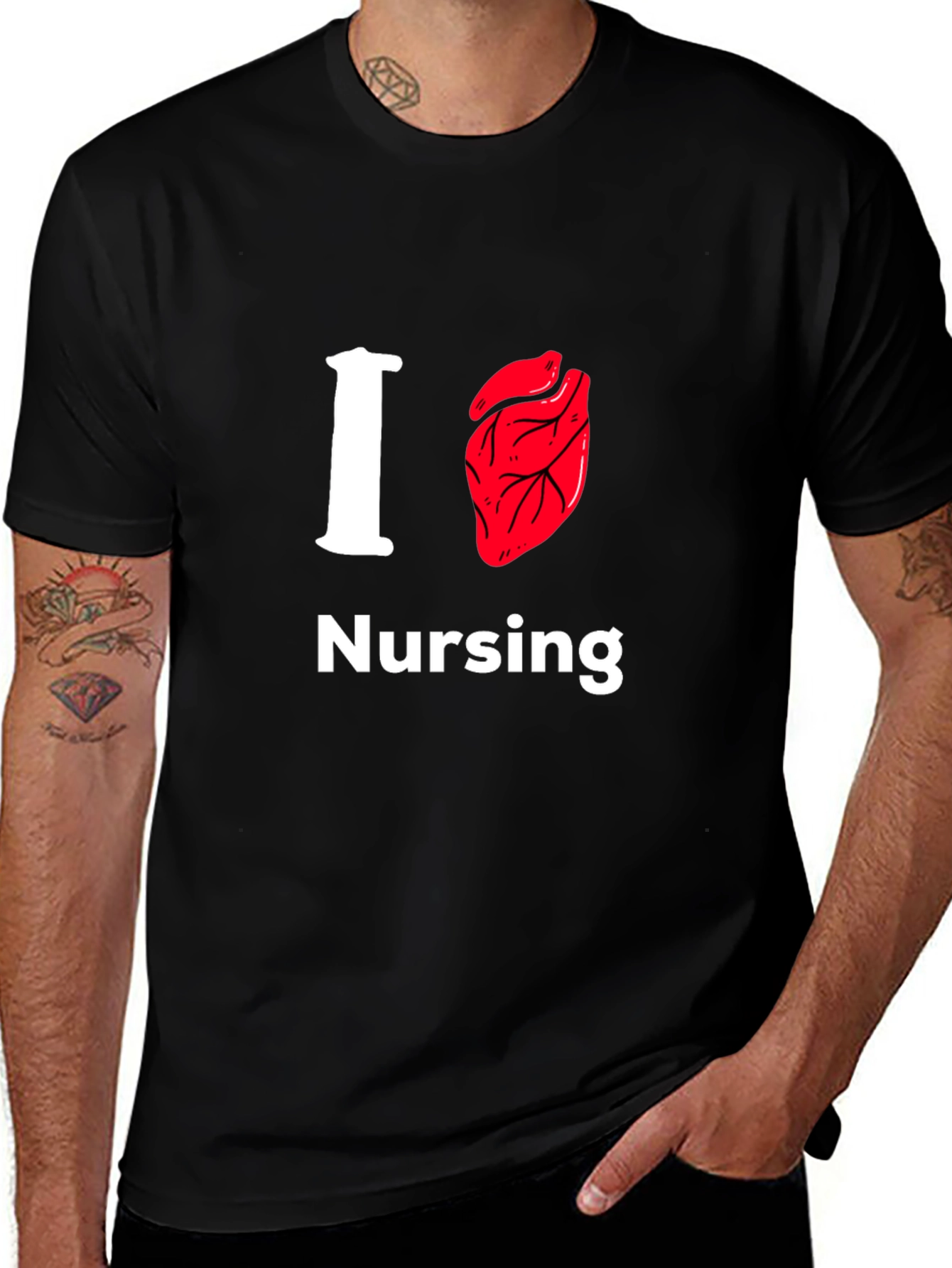 Variant 5 of I Heart Nursing T-Shirt - Medical Professional Tee