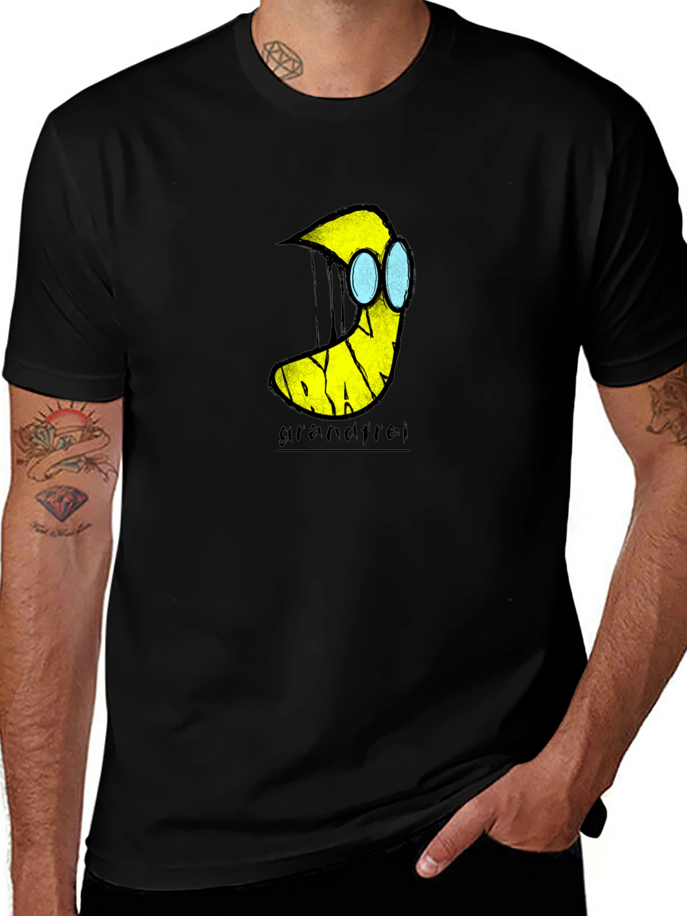Variant 8 of Grandfrei Cartoon Graphic Black T-Shirt